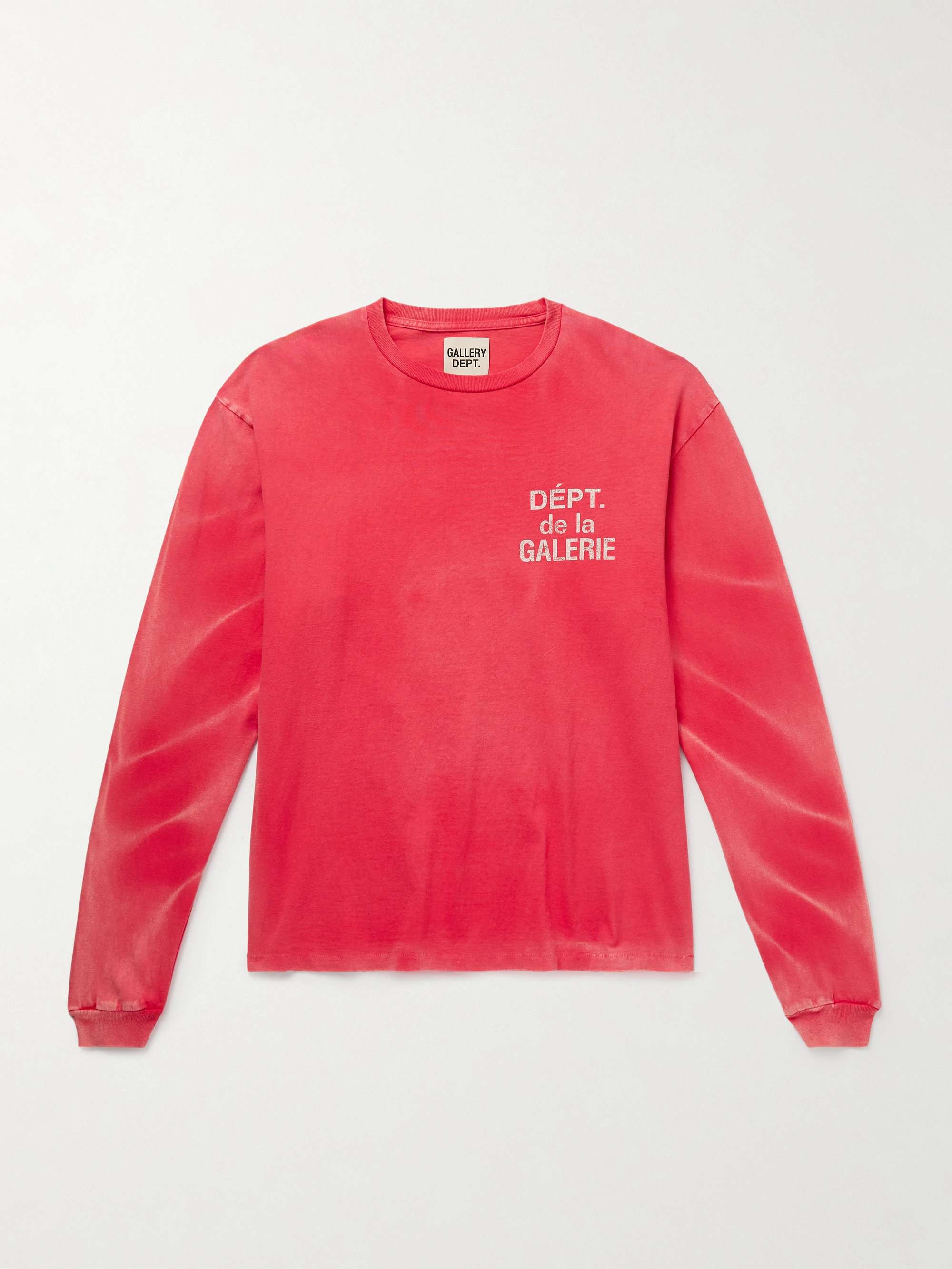 French Logo-Print Tie-Dyed Cotton-Jersey T-Shirt view