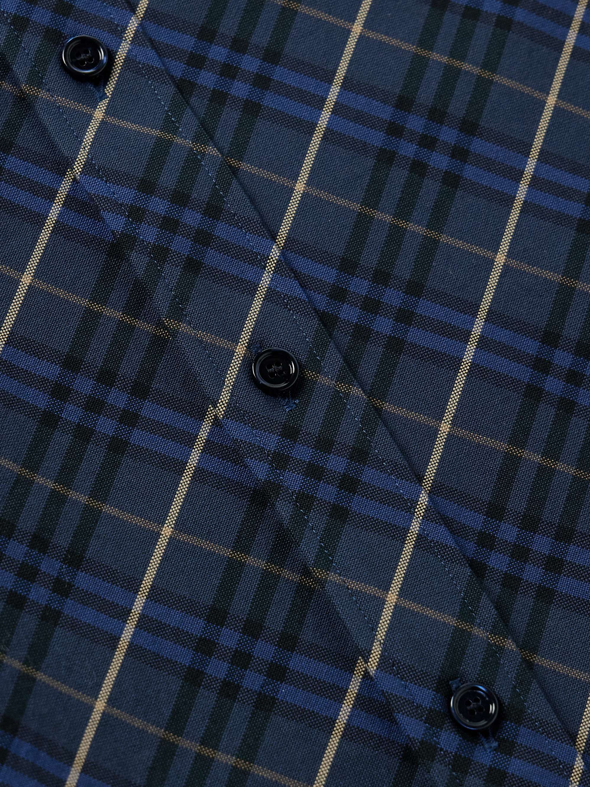 Button-Down Collar Checked Cotton Oxford Shirt view