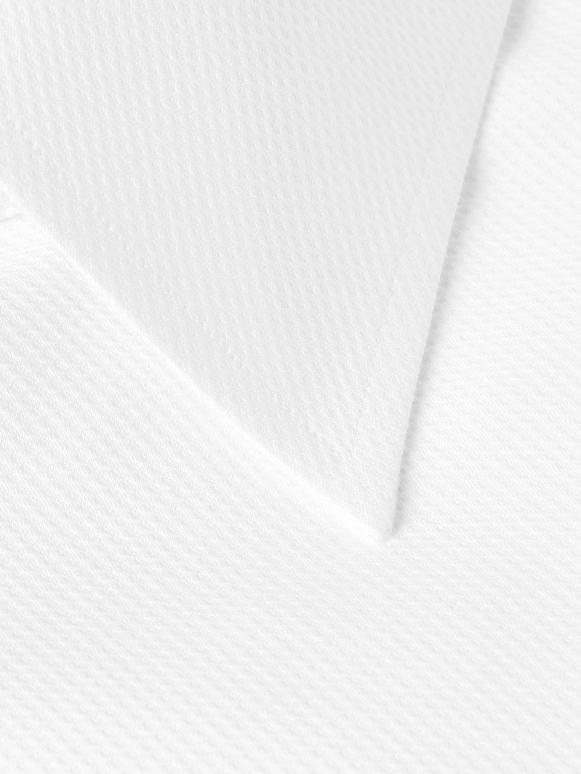 Double-Cuff Piqué-Trimmed Cotton-Voile Tuxedo Shirt view