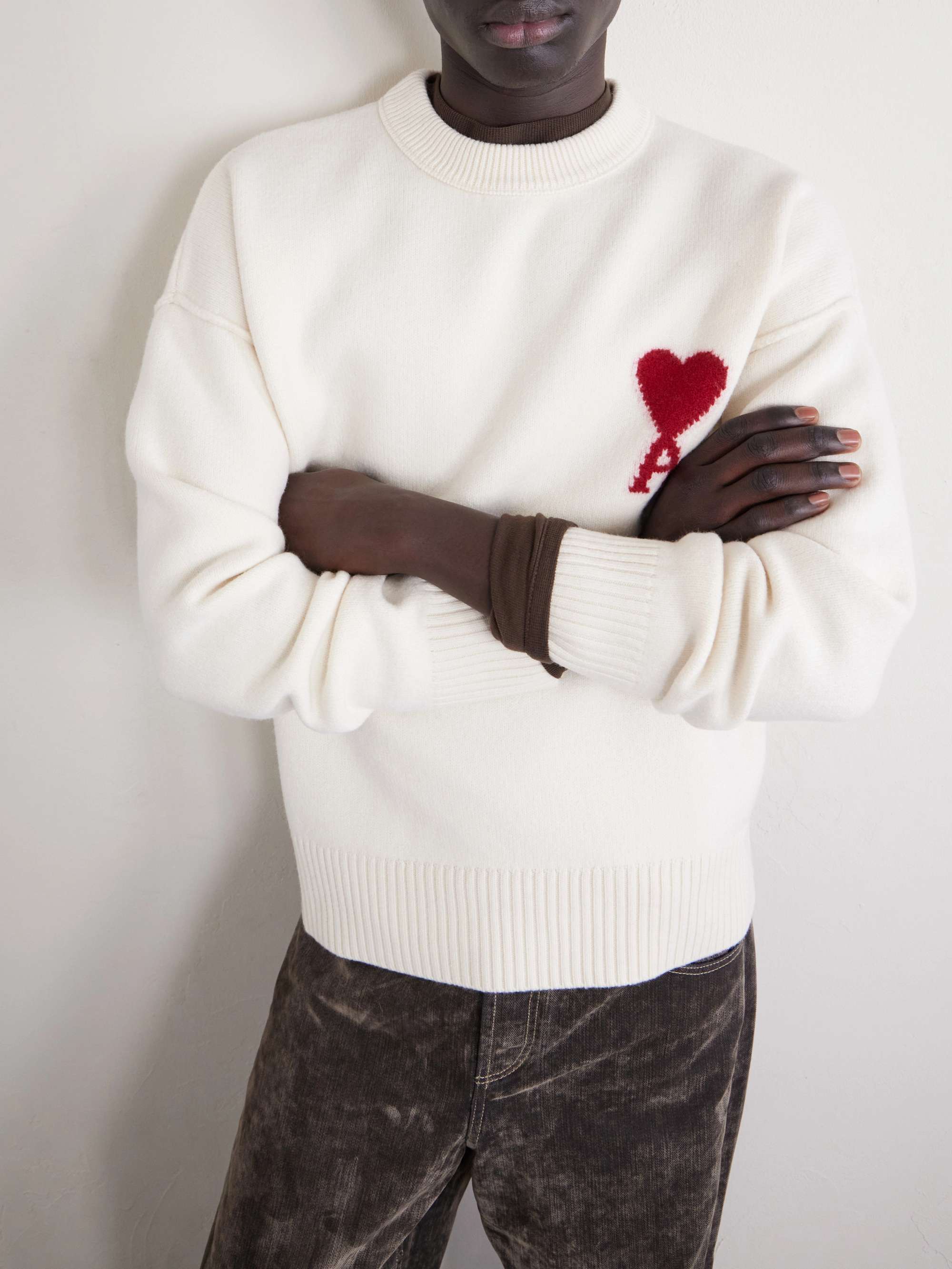 Logo-Intarsia Virgin Wool Sweater view