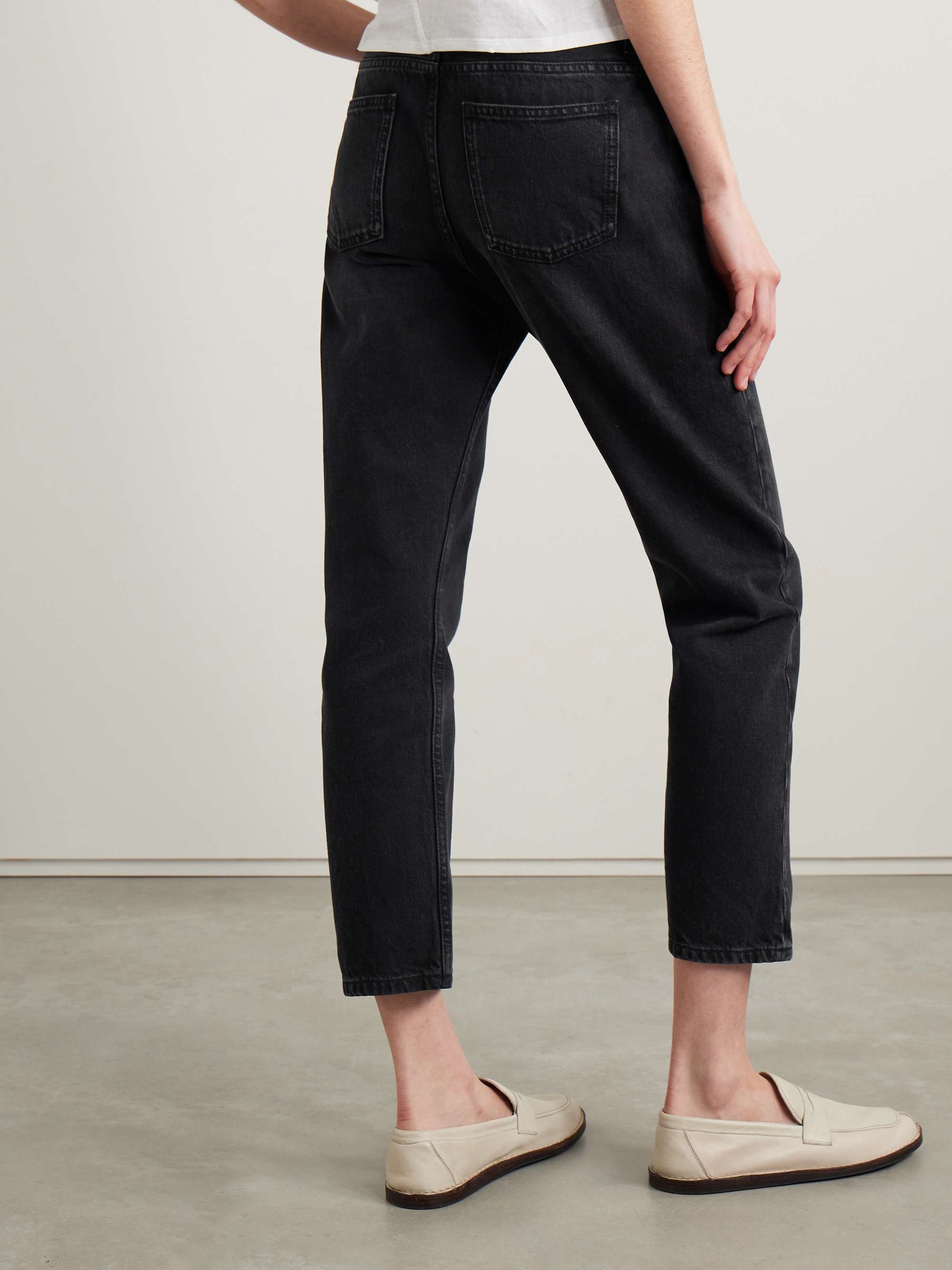Land cropped straight-leg jeans view