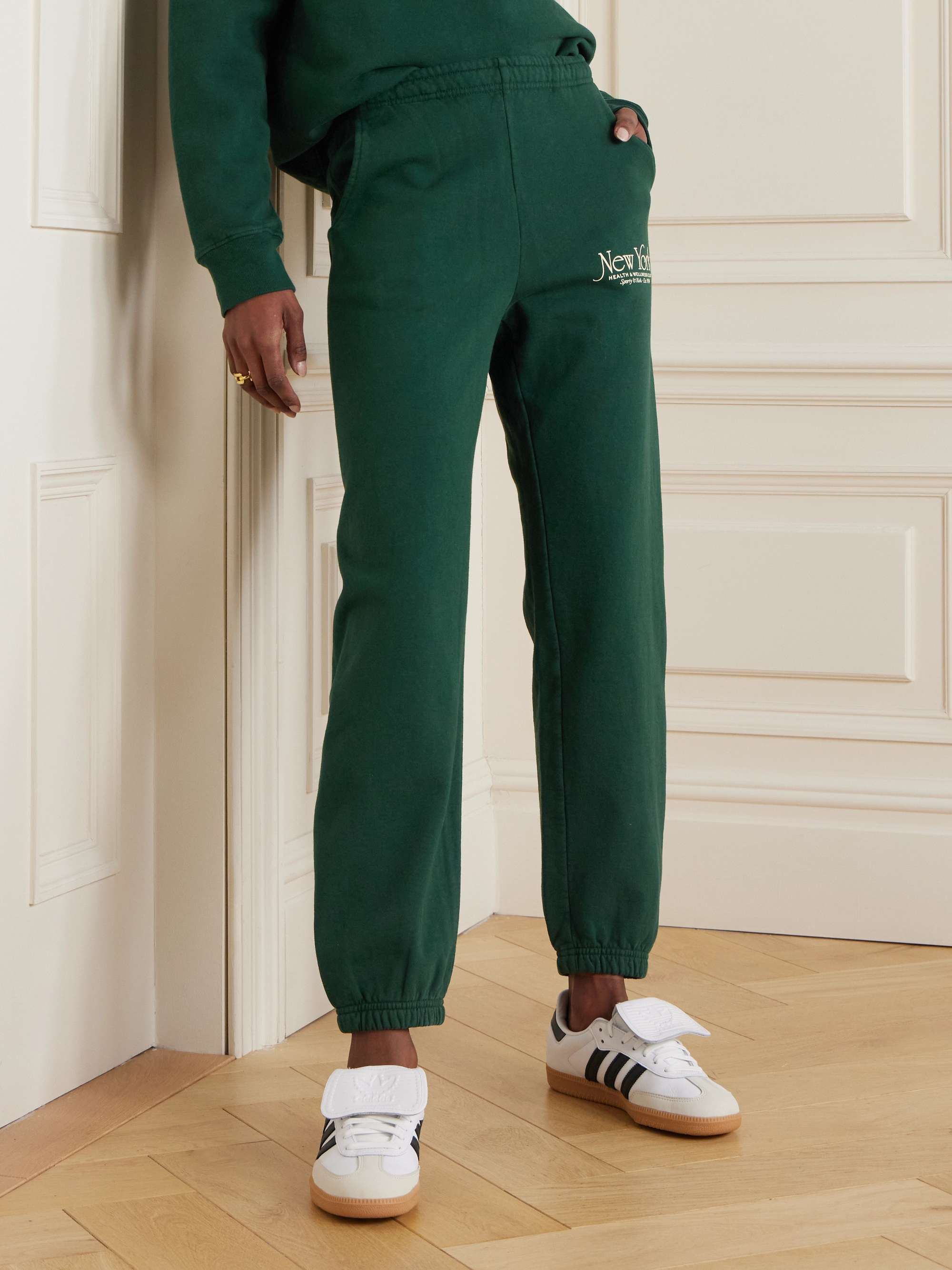 NY 94 printed cotton-jersey sweatpants view