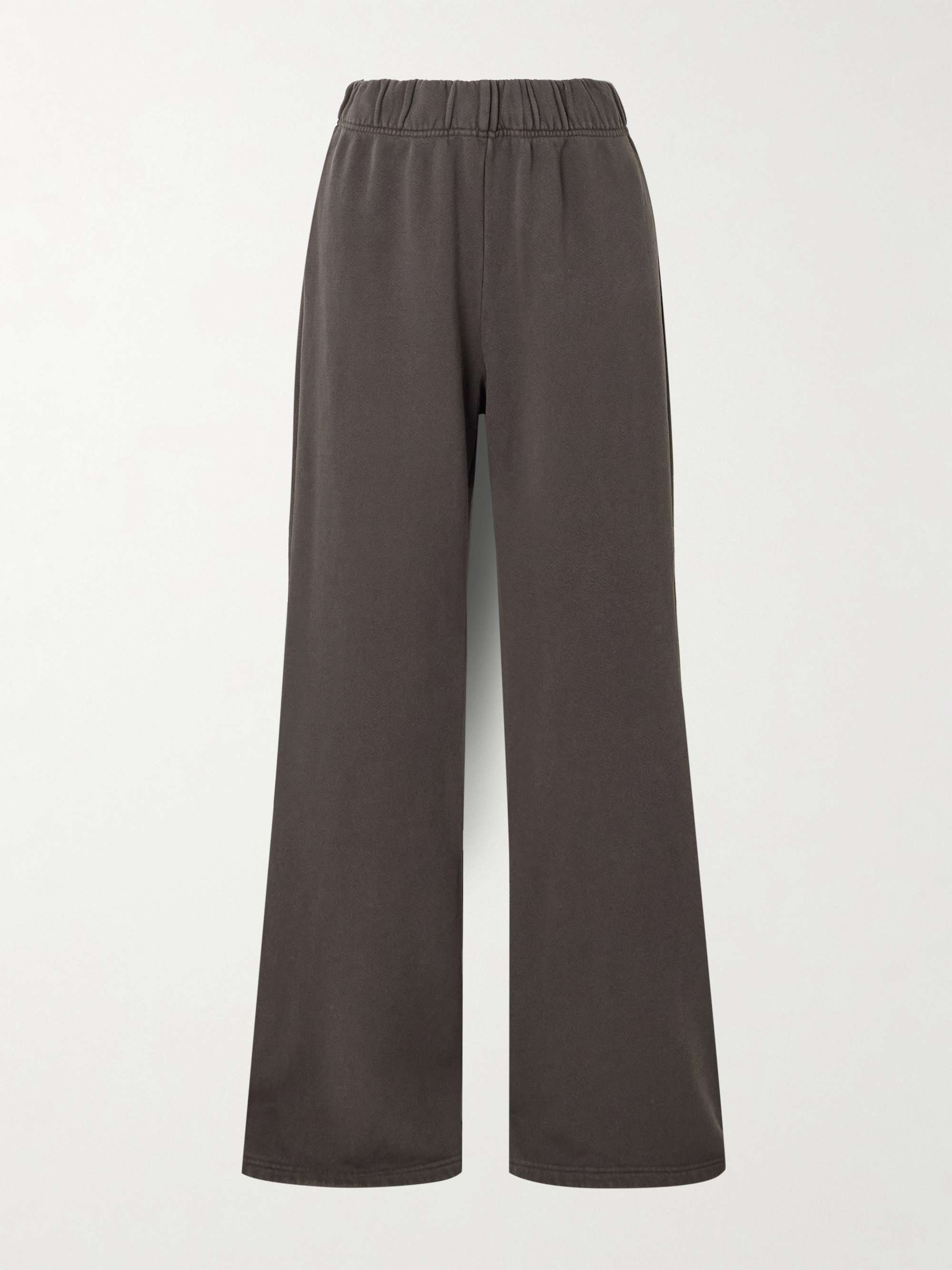 Cotton-jersey flared track pants view