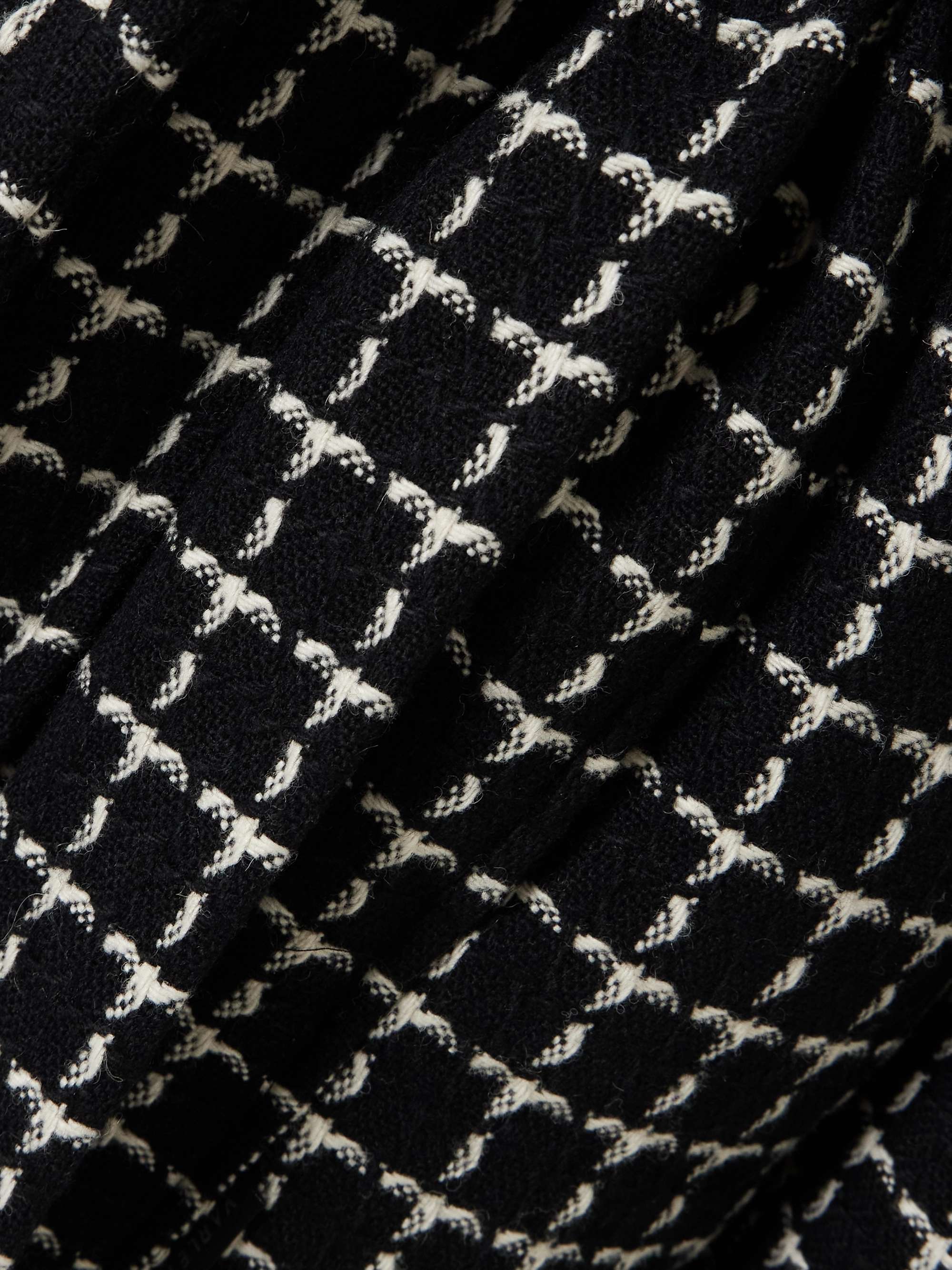 Milla belted padded checked wool-blend jacket view