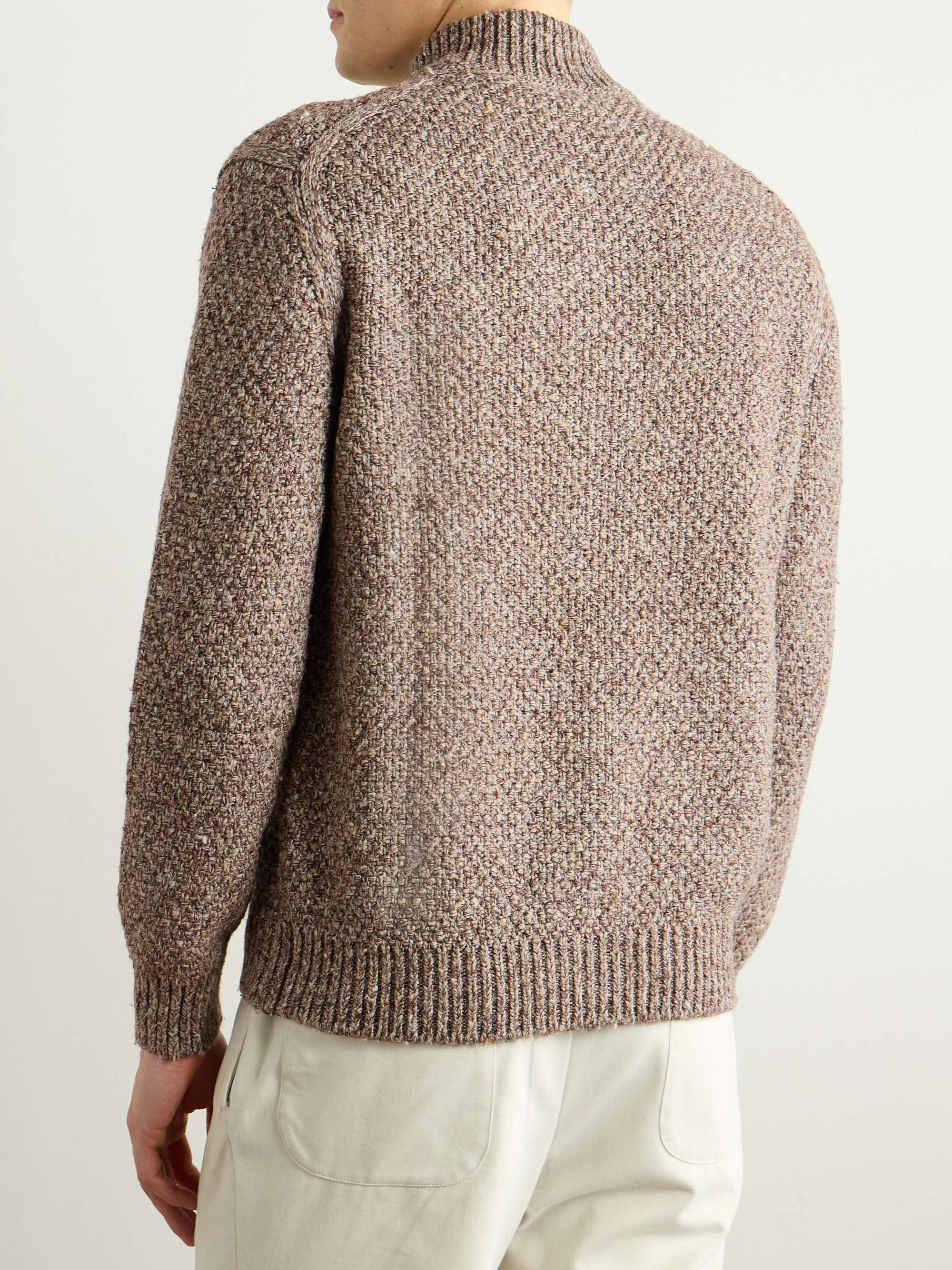 Silk and Cashmere-Blend Zip-Up Cardigan view