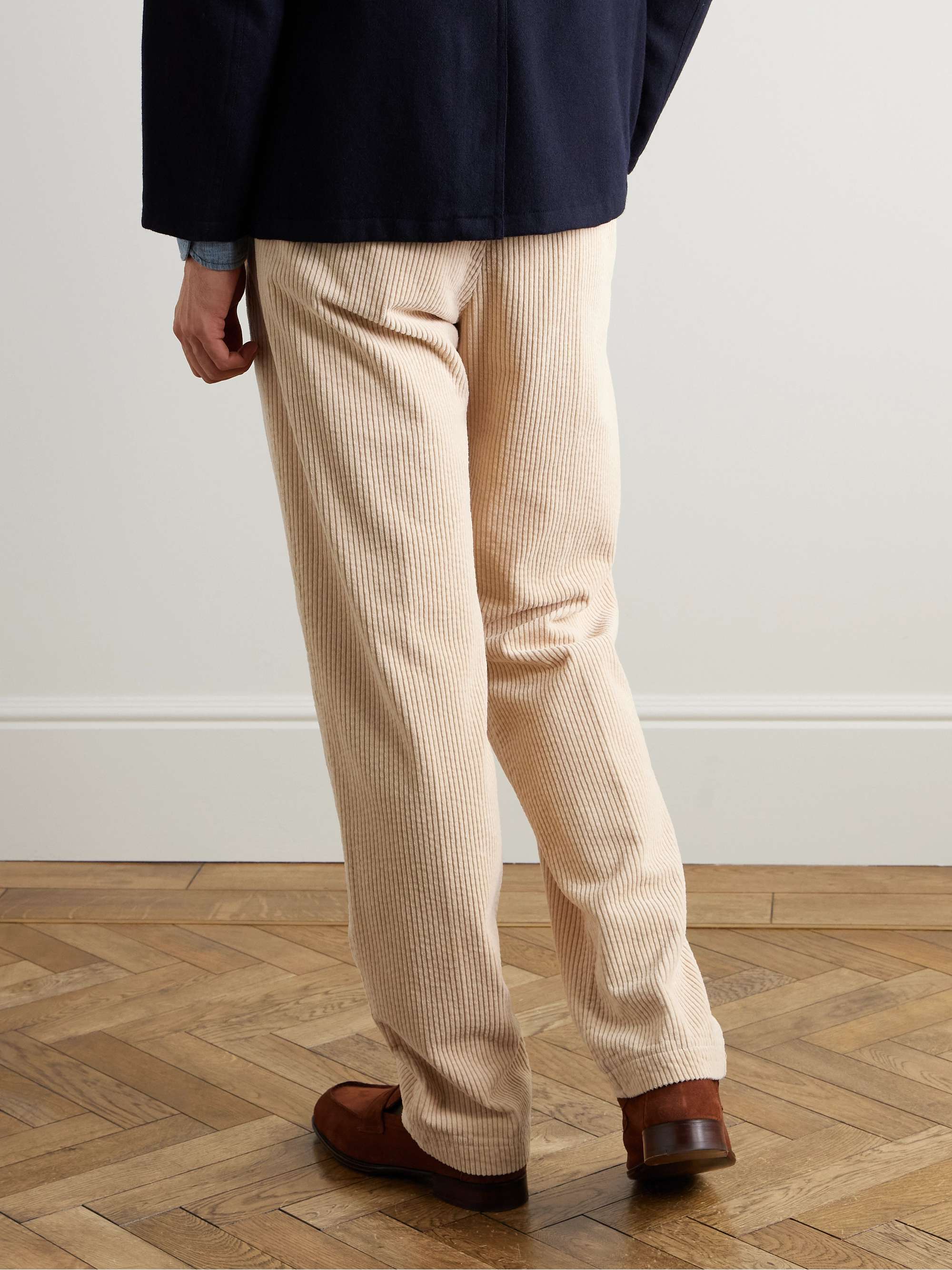 Ionio2 Tapered Pleated Cotton-Corduroy Trousers view