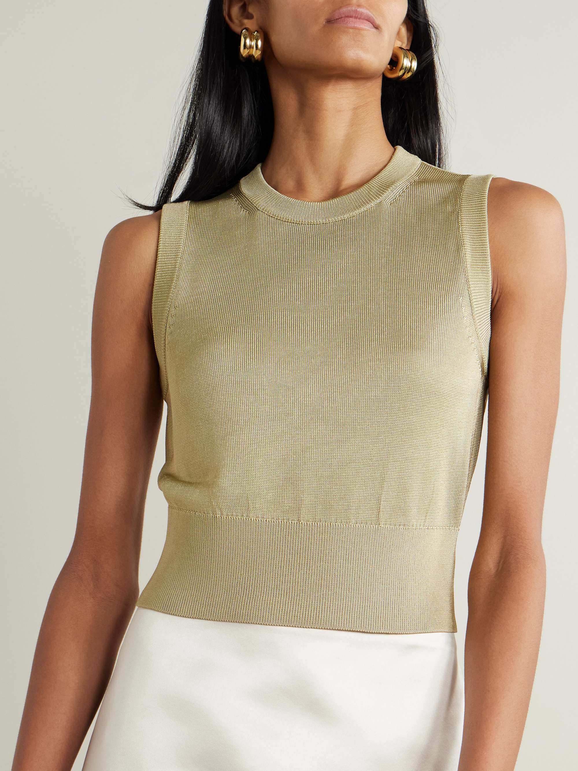 Ida layered knitted tank and cardigan set view