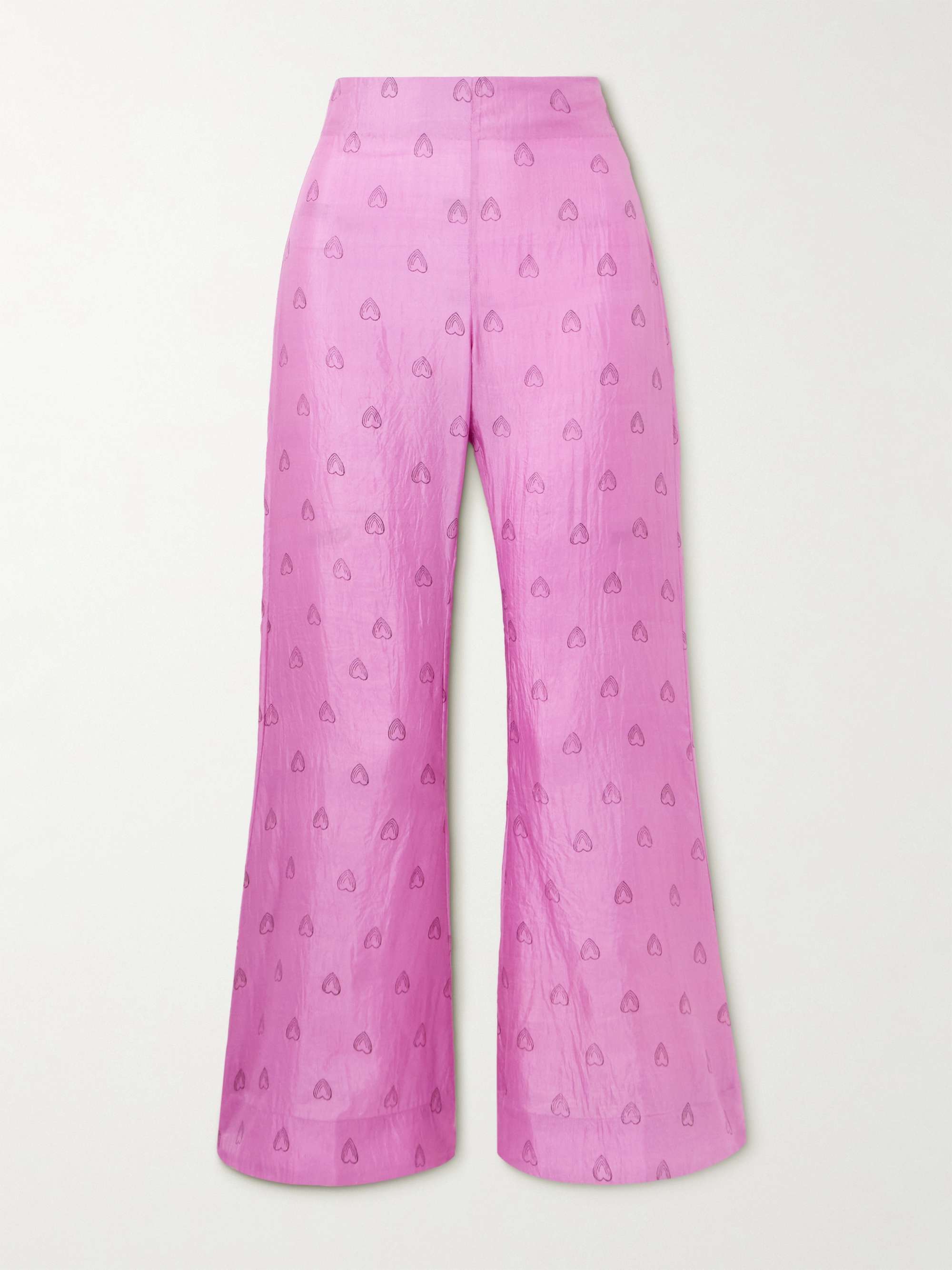 Farah printed silk flared pants view