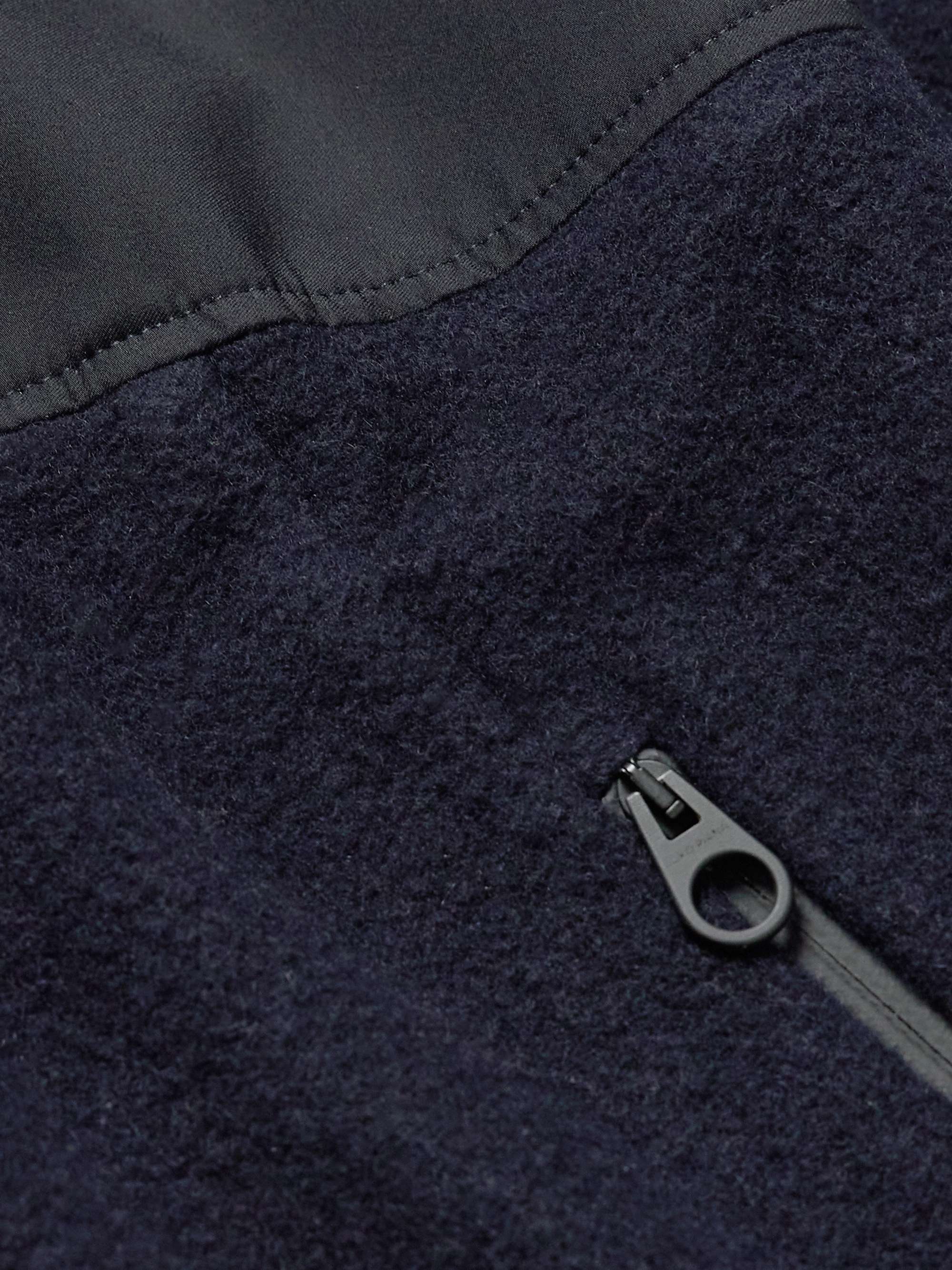 Cashmere and Virgin Wool-Blend Shell Half-Zip Sweatshirt view