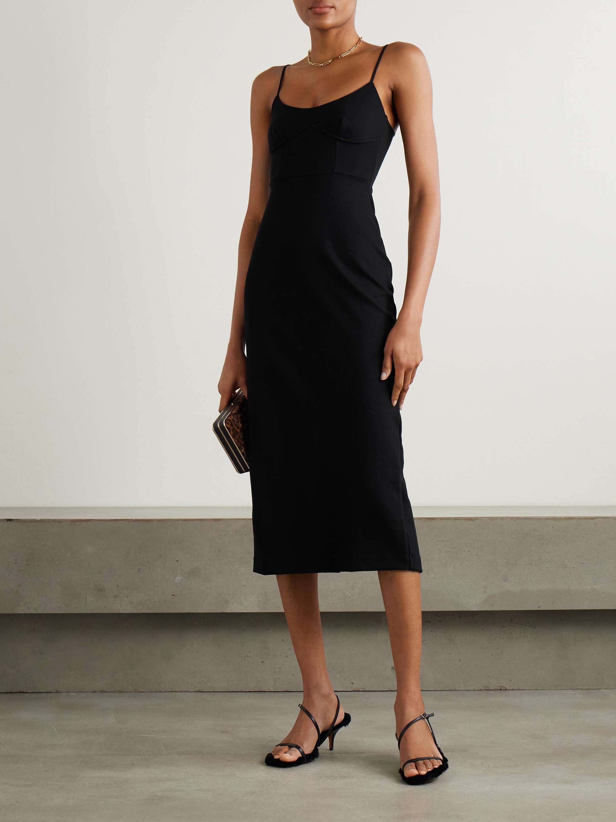 Rio Corset stretch-ponte midi dress view