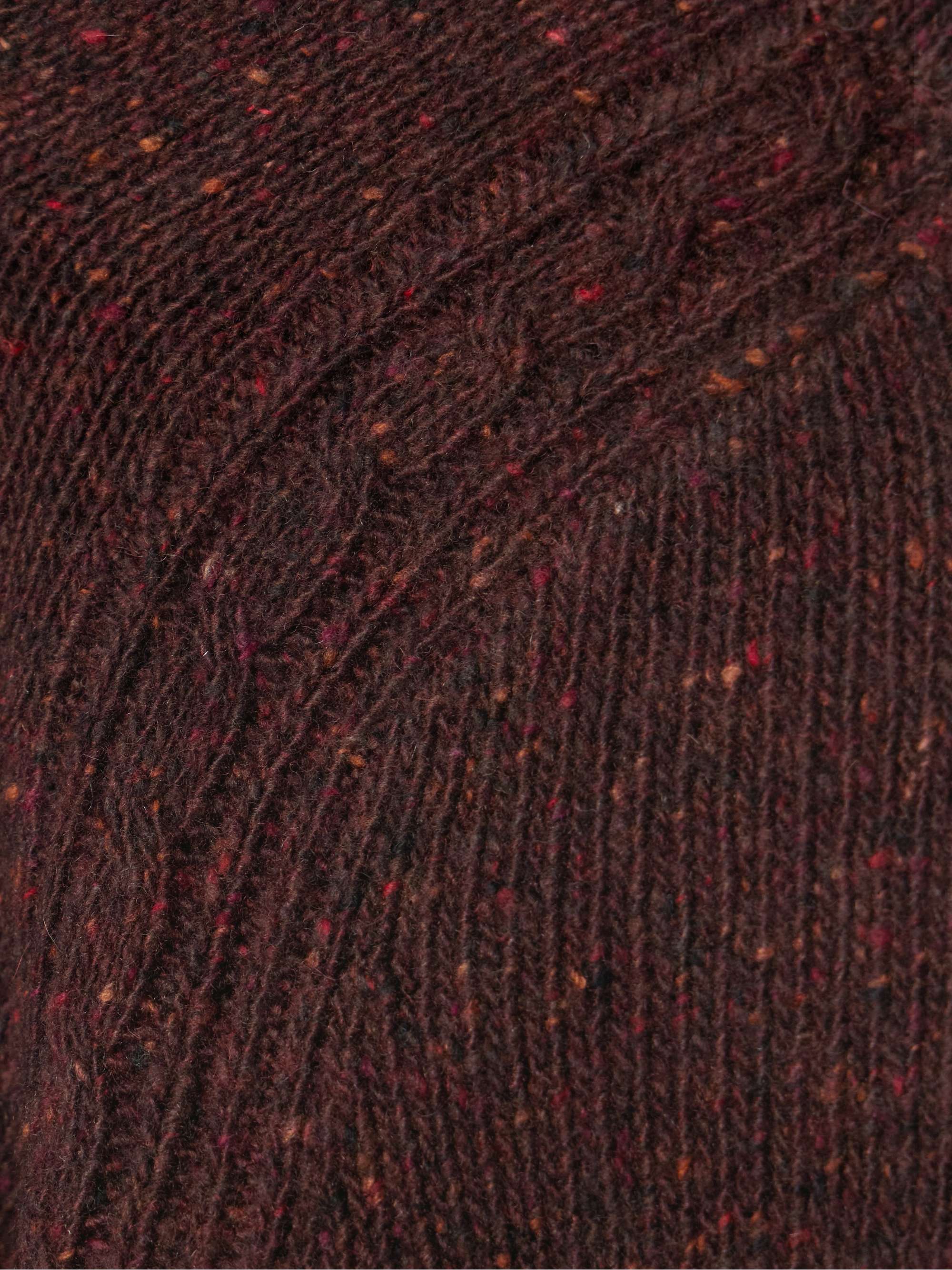 Cropped recycled-cashmere and merino wool-blend turtleneck sweater view