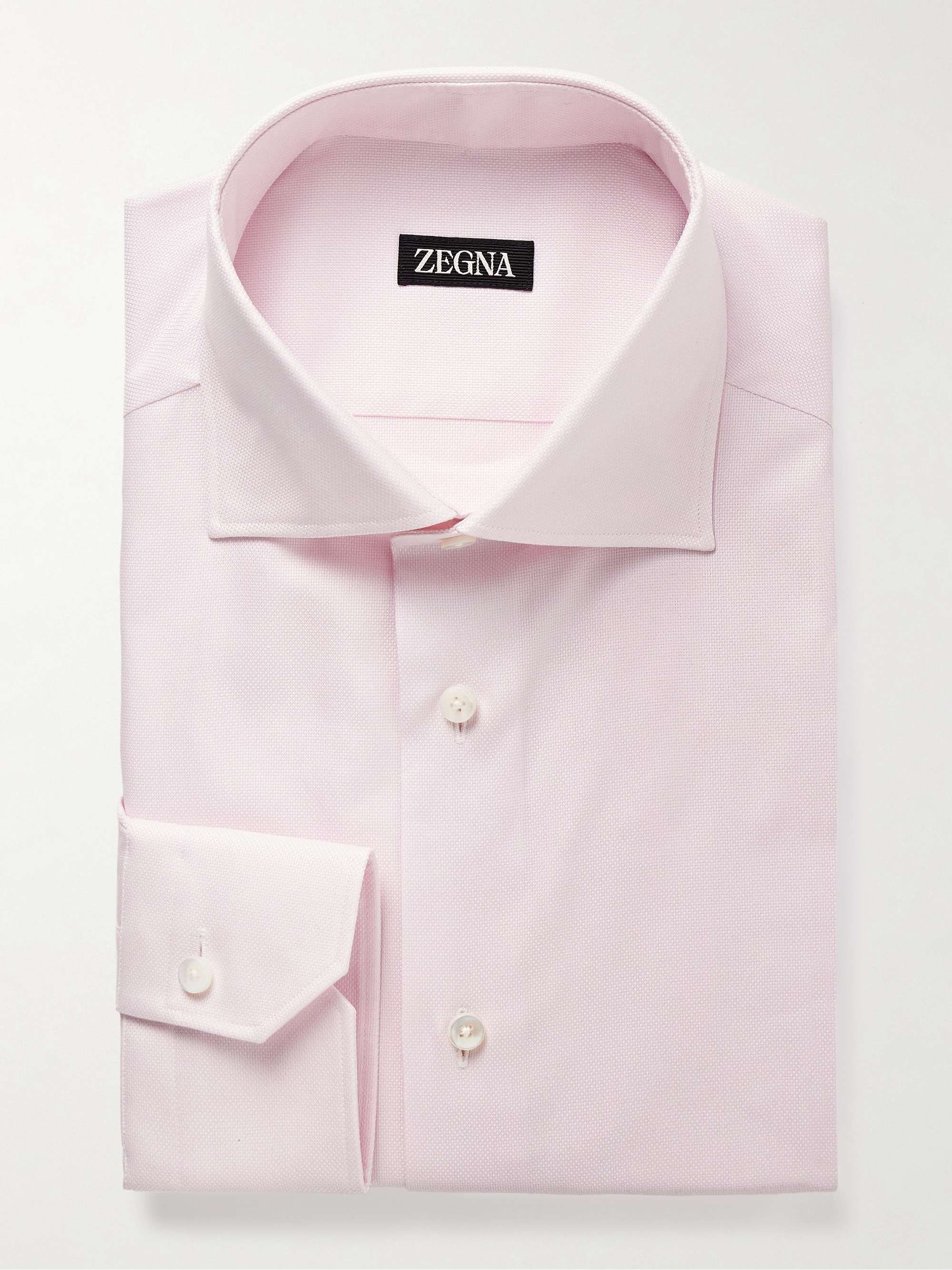 Cutaway-Collar Cotton-Piqué Shirt view