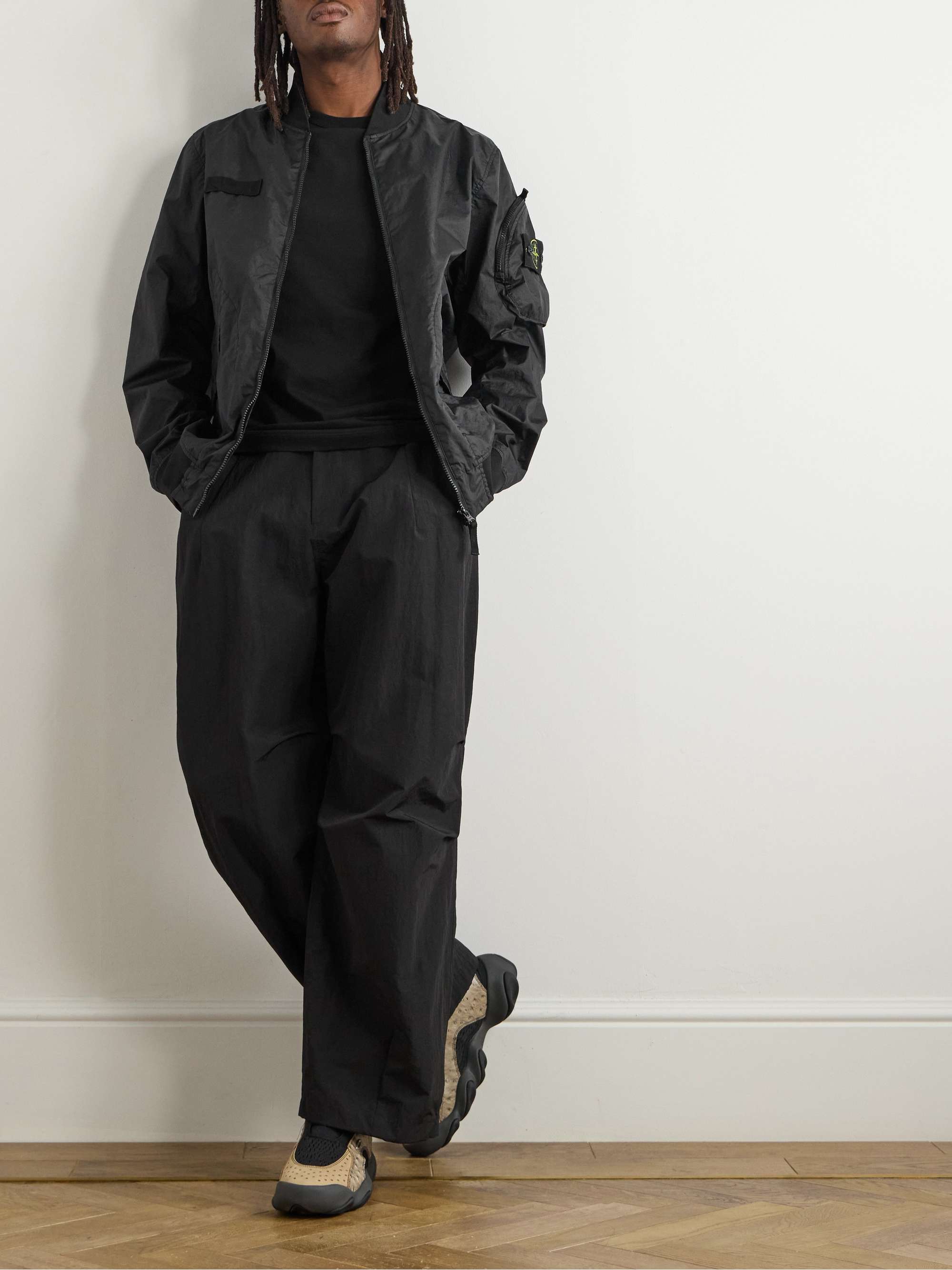 Logo-Appliquéd Membrana 3L TC Bomber Jacket view