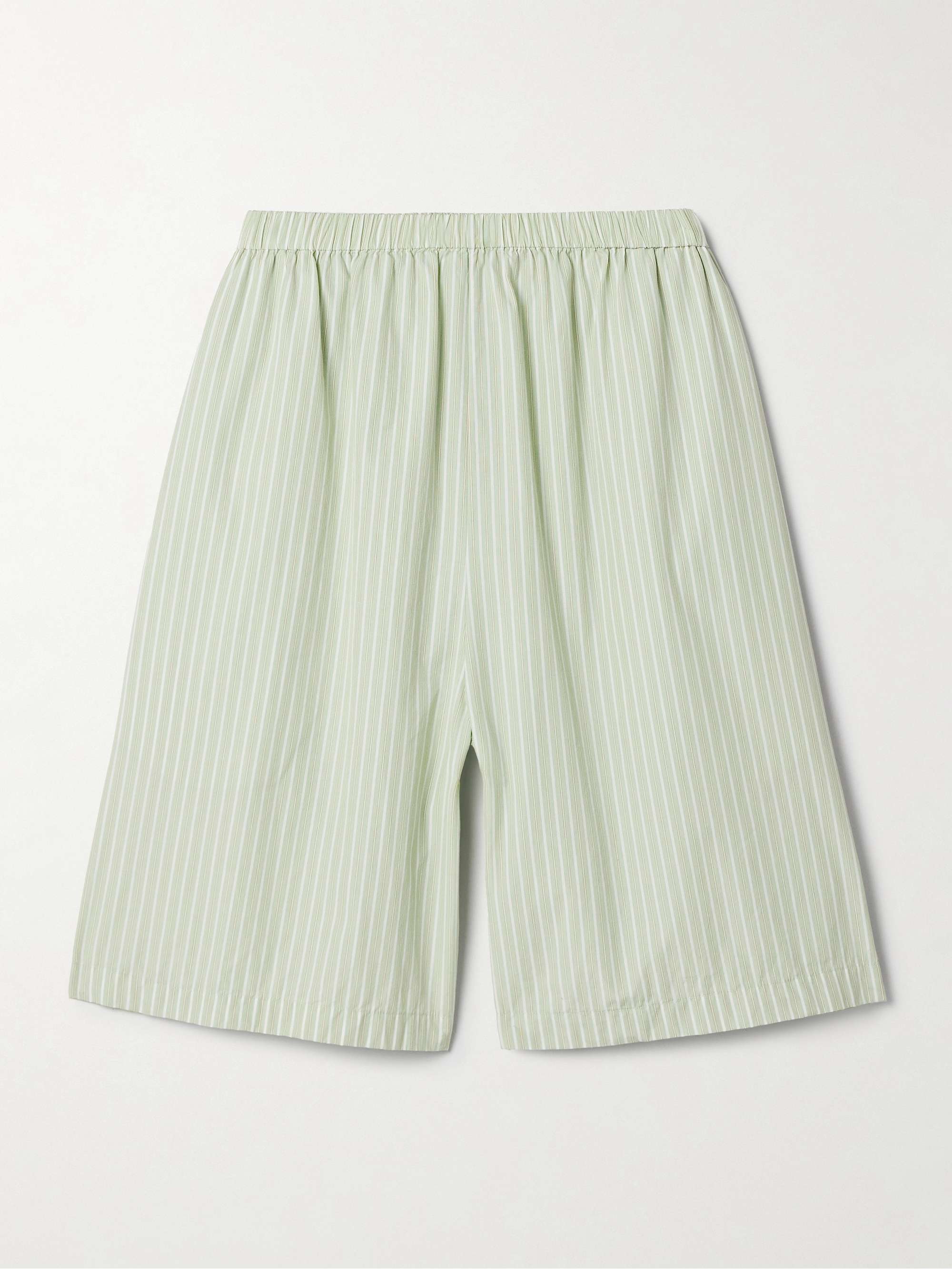 Zinnia striped cotton-poplin shorts view