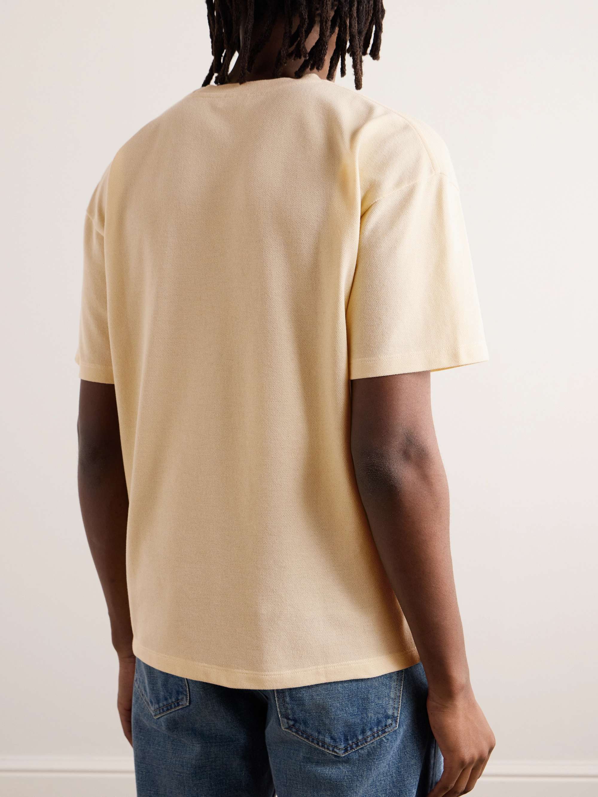Logo-Embroidered Cotton-Piqué T-Shirt view