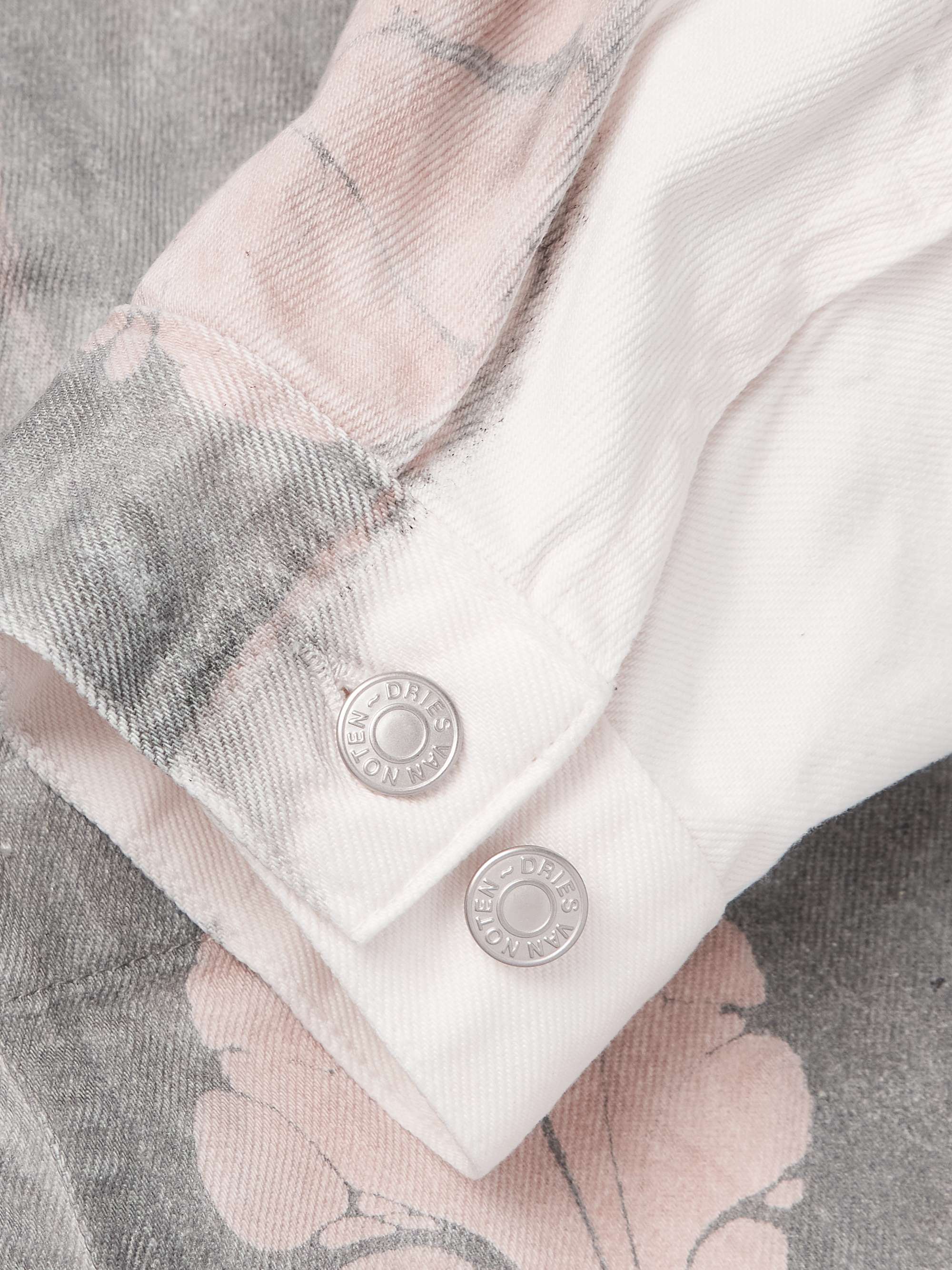 Floral-Print Denim Jacket view