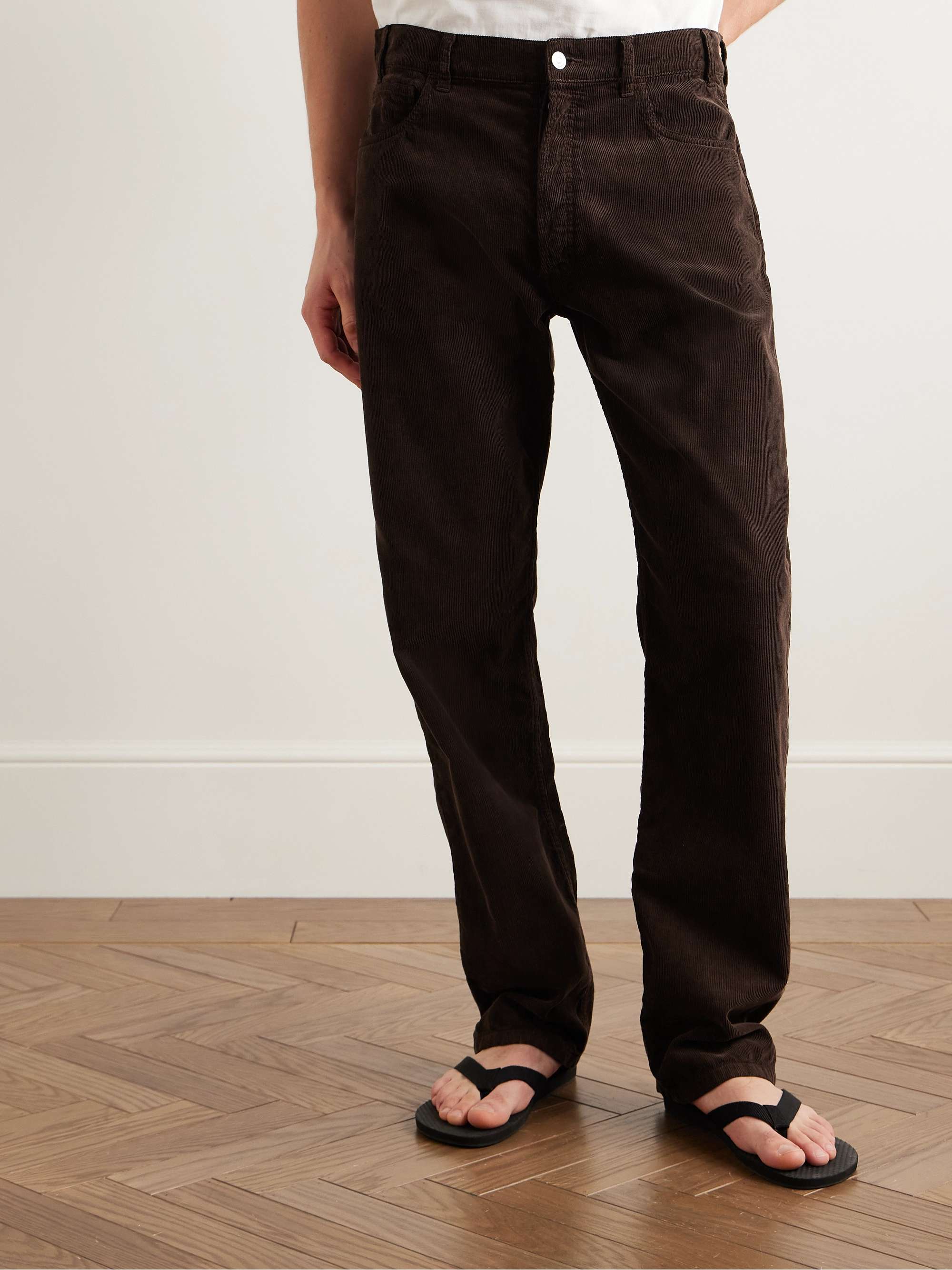 Burt Straight-Leg Cotton-Corduroy Trousers view