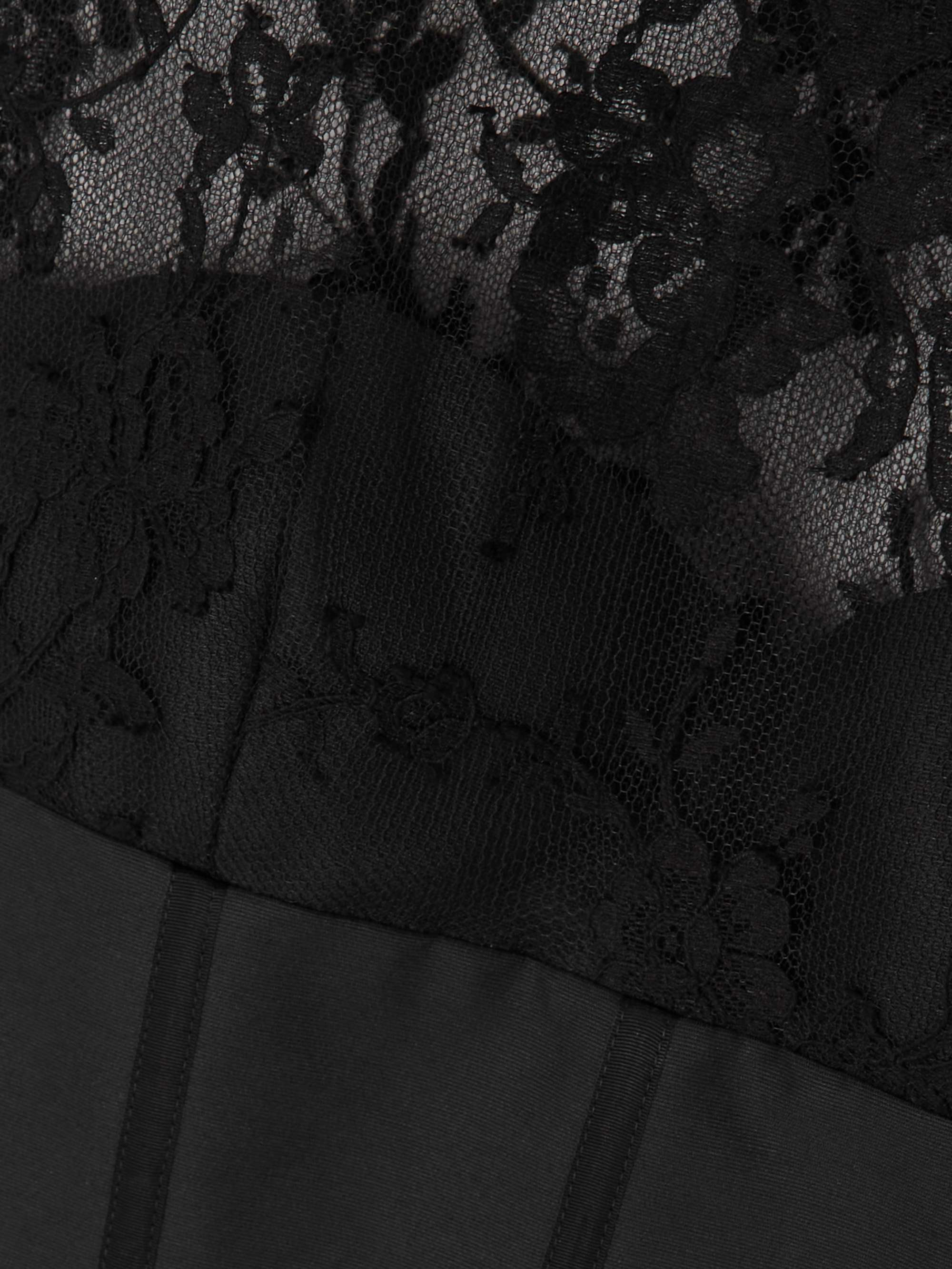 Lace-paneled cotton-blend top view