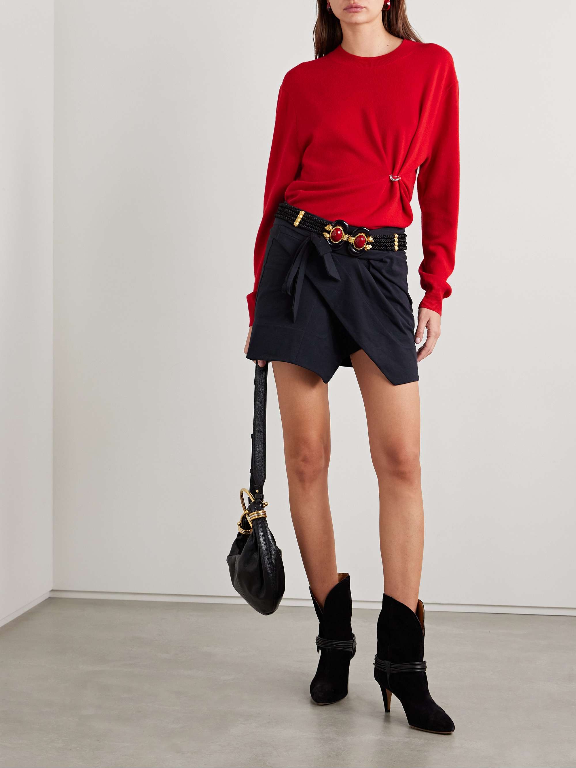 Ilaria embellished merino wool and cashmere-blend sweater view