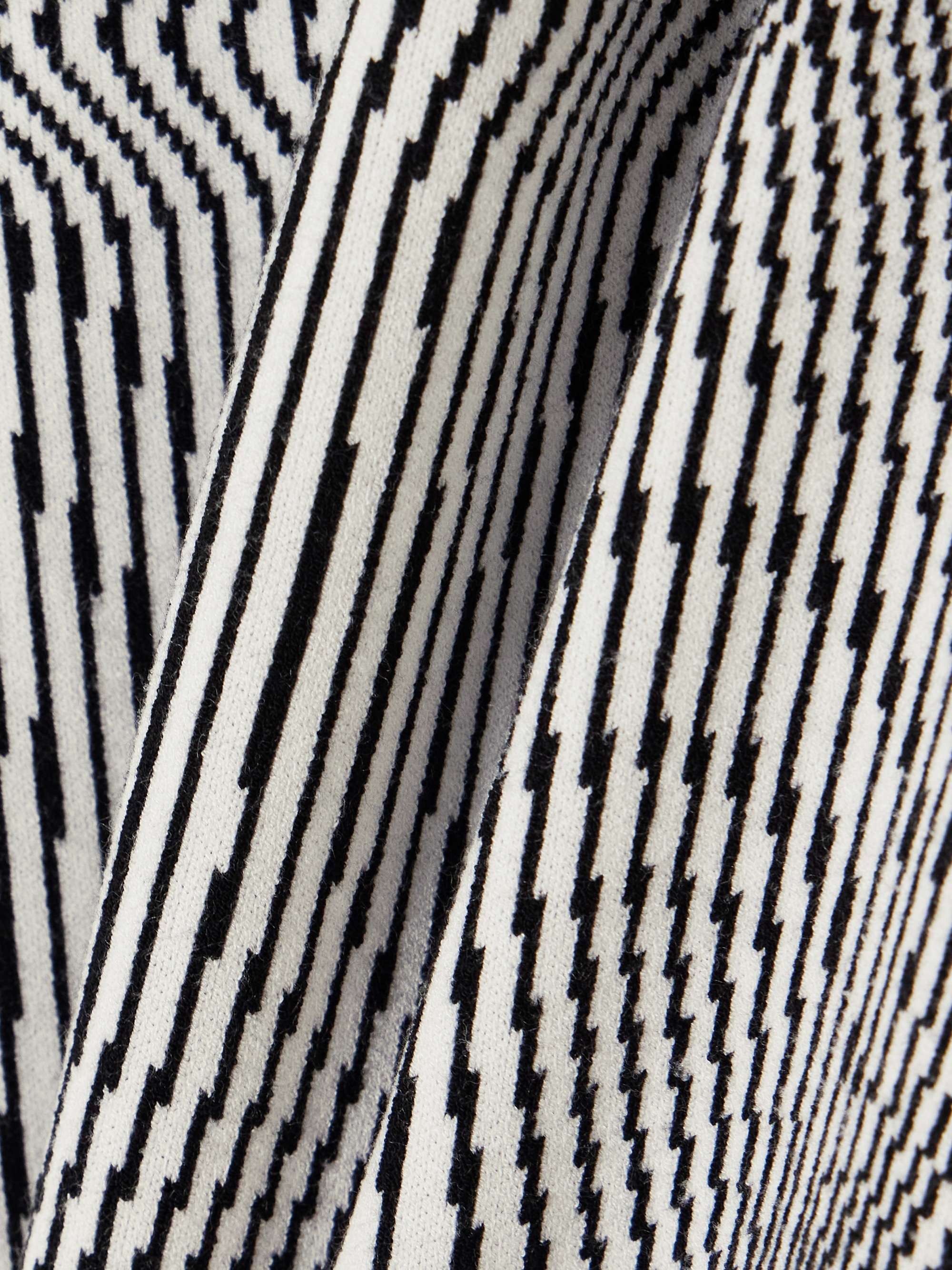 Trompe l'oeil striped jacquard-knit T-shirt view