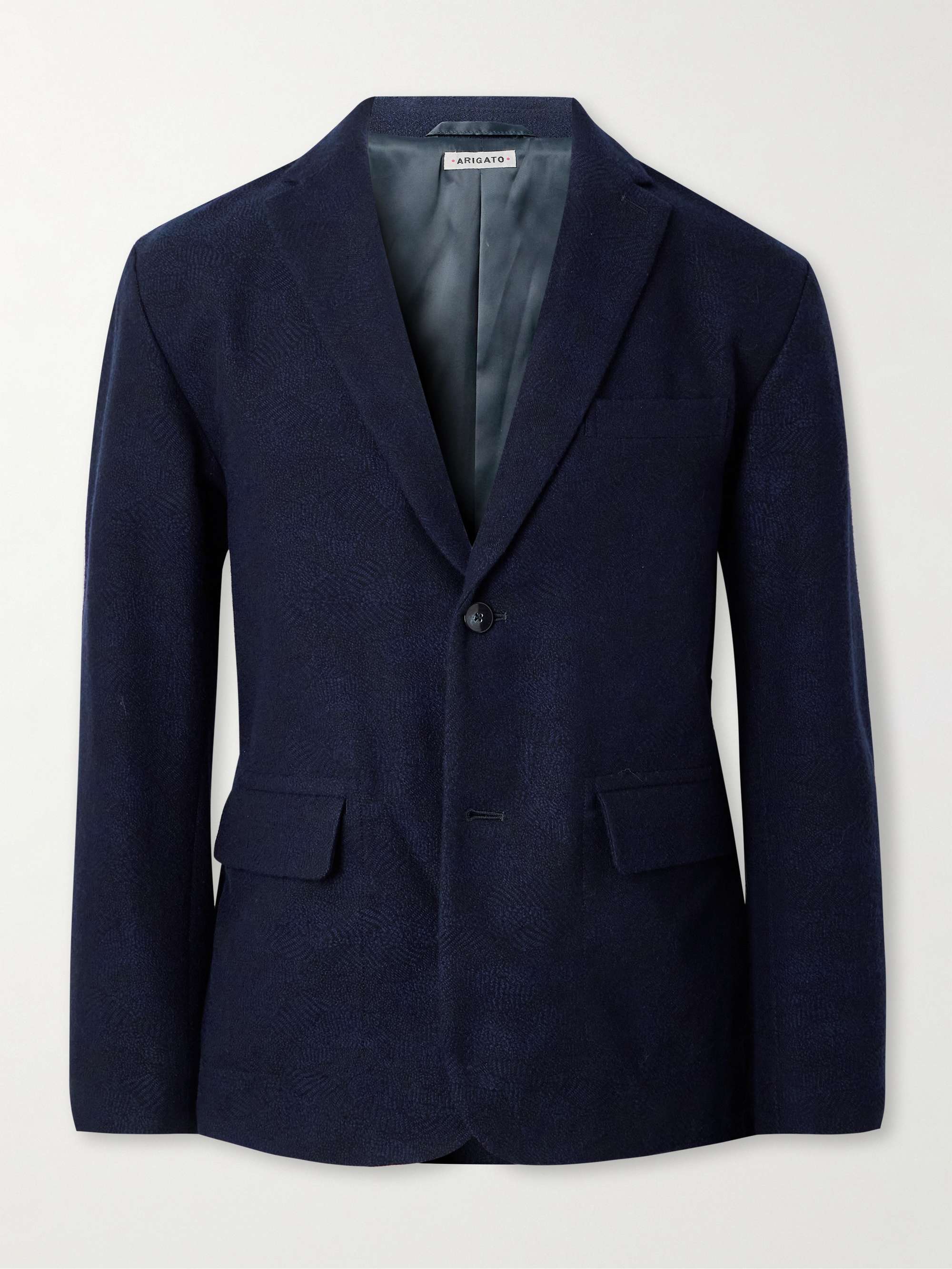 Cotton and Wool-Blend Jacquard Suit Jacket view