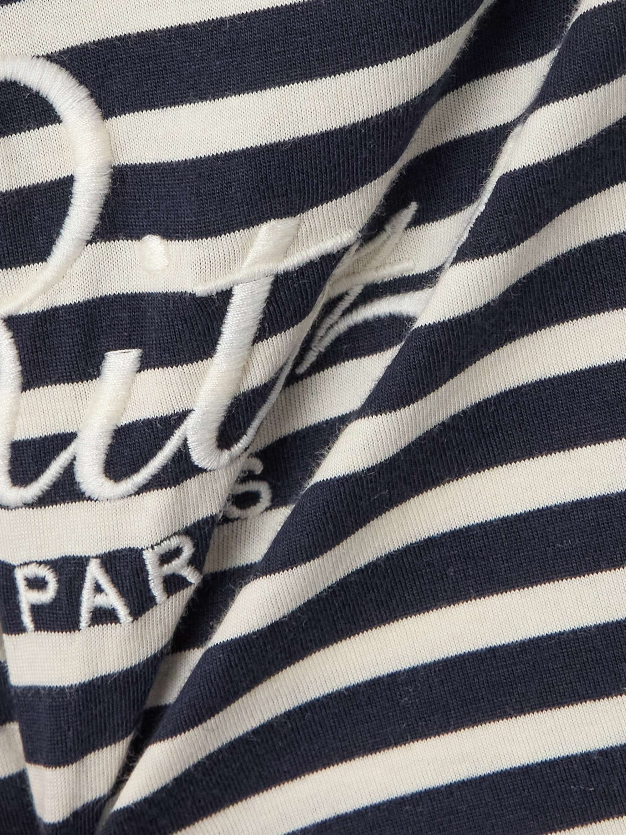 + Ritz Paris embroidered striped cotton-jersey T-shirt view