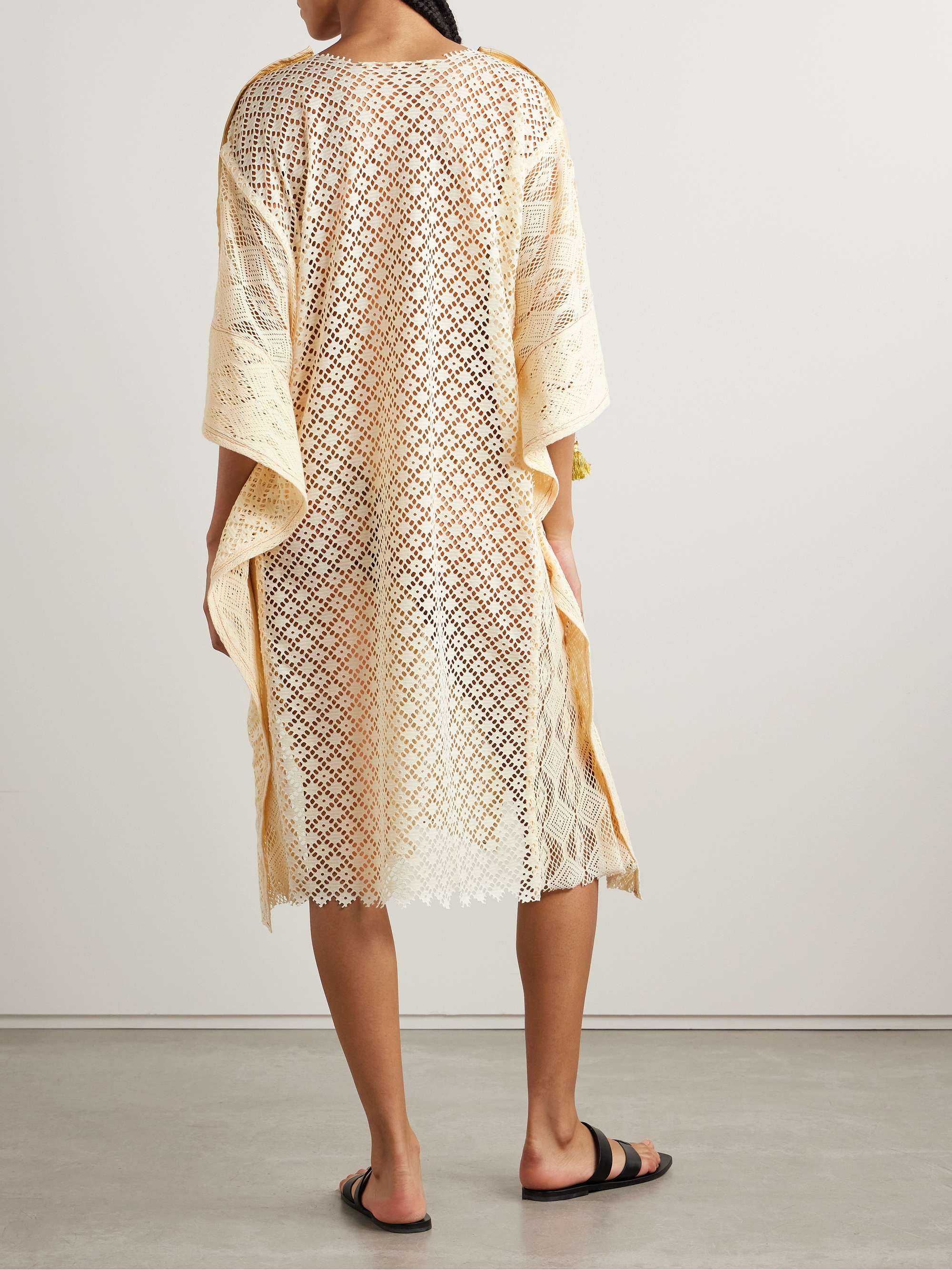 Tasseled lace kaftan view
