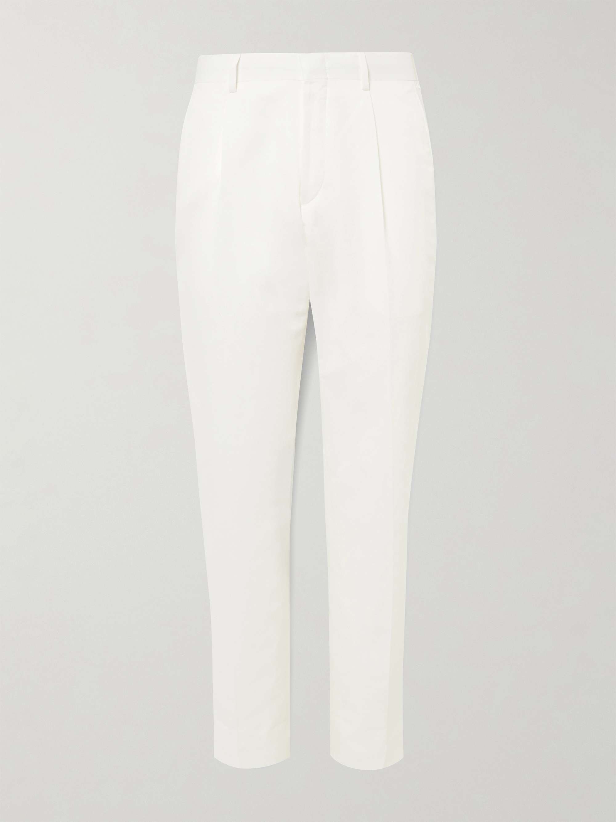 Pienza Straight-Leg Linen and Cotton-Blend Trousers view