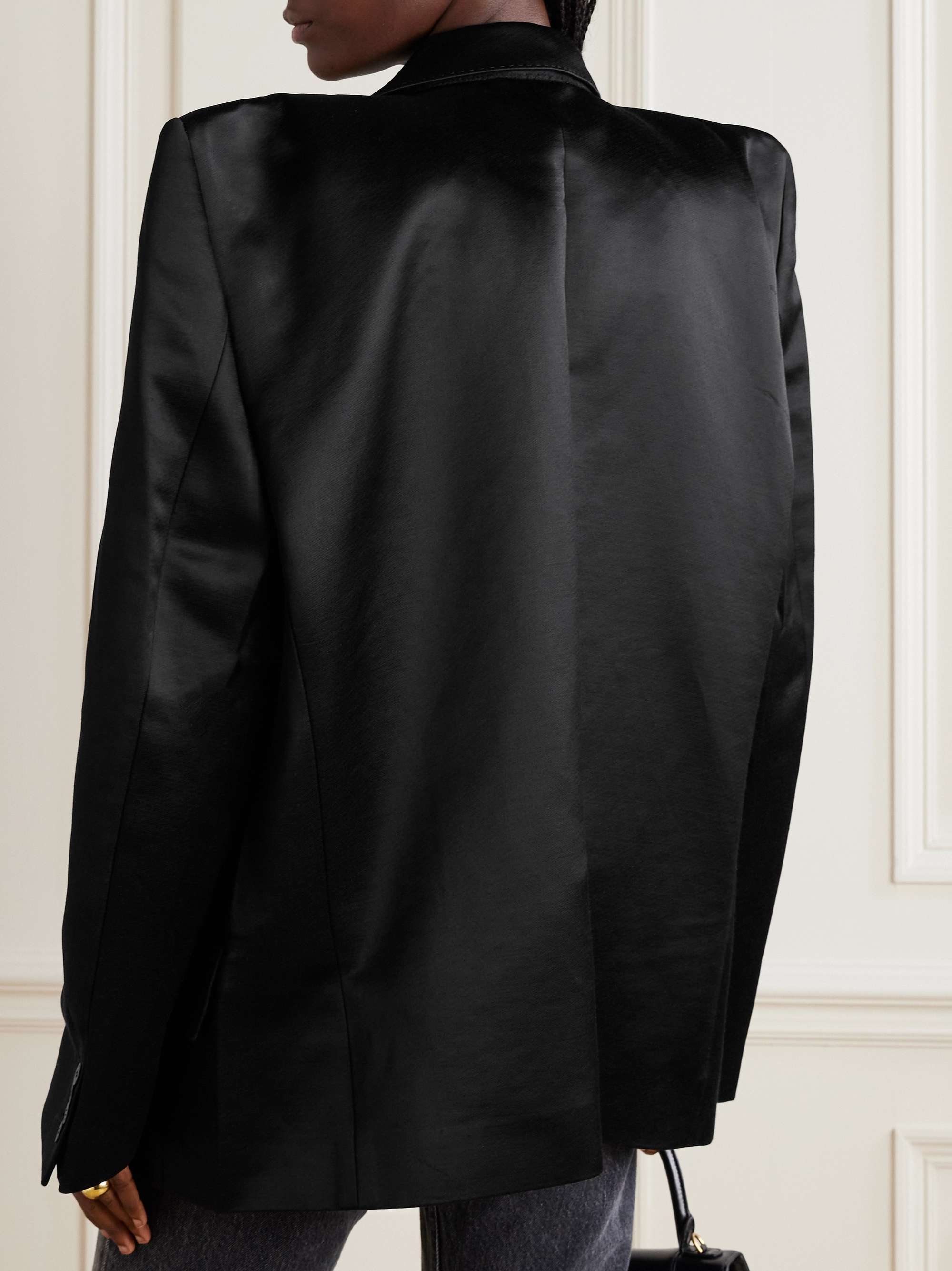 Cotton-blend satin blazer view