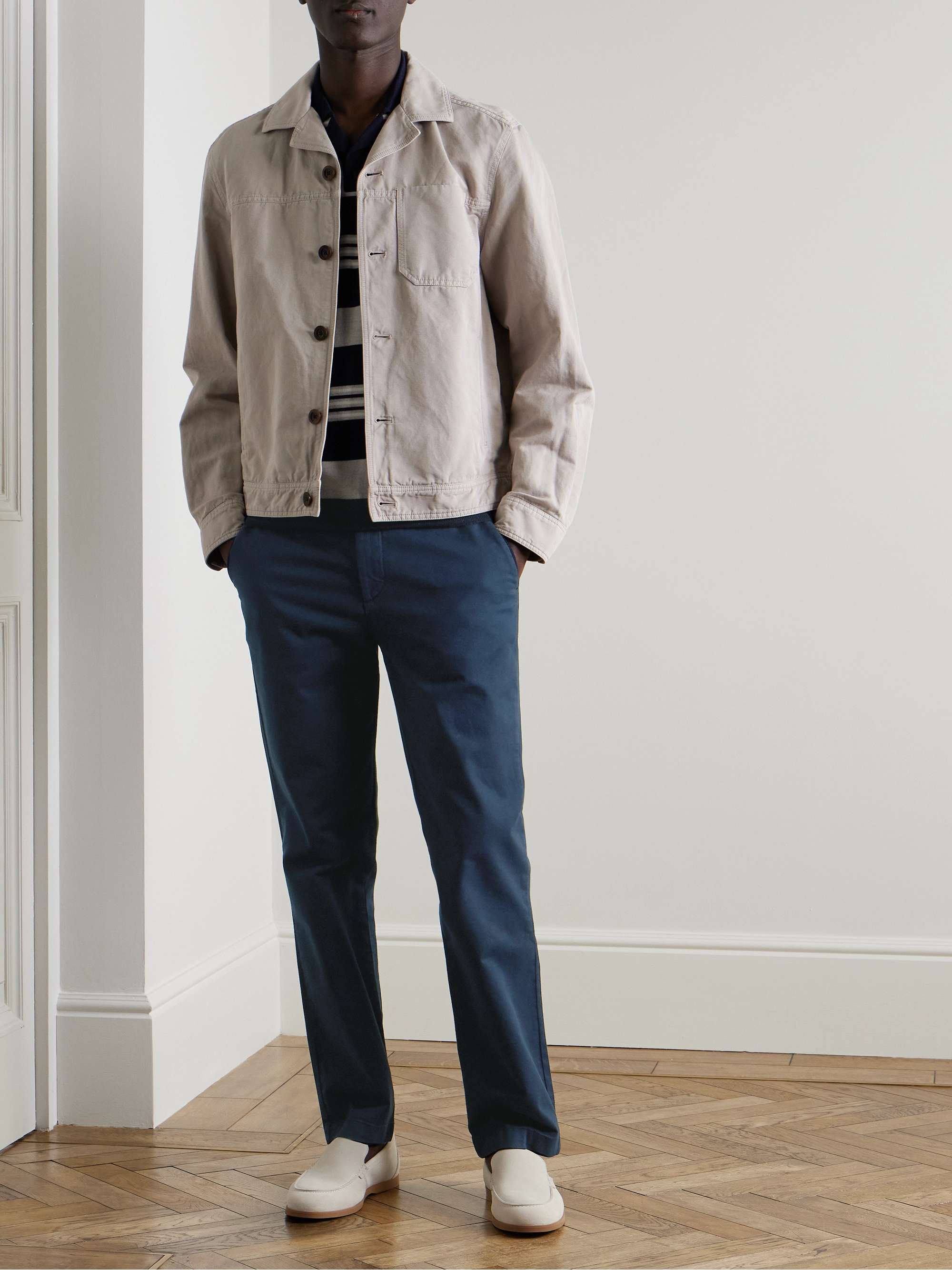 Samuel Straight-Leg Organic Cotton-Blend Twill Chinos view