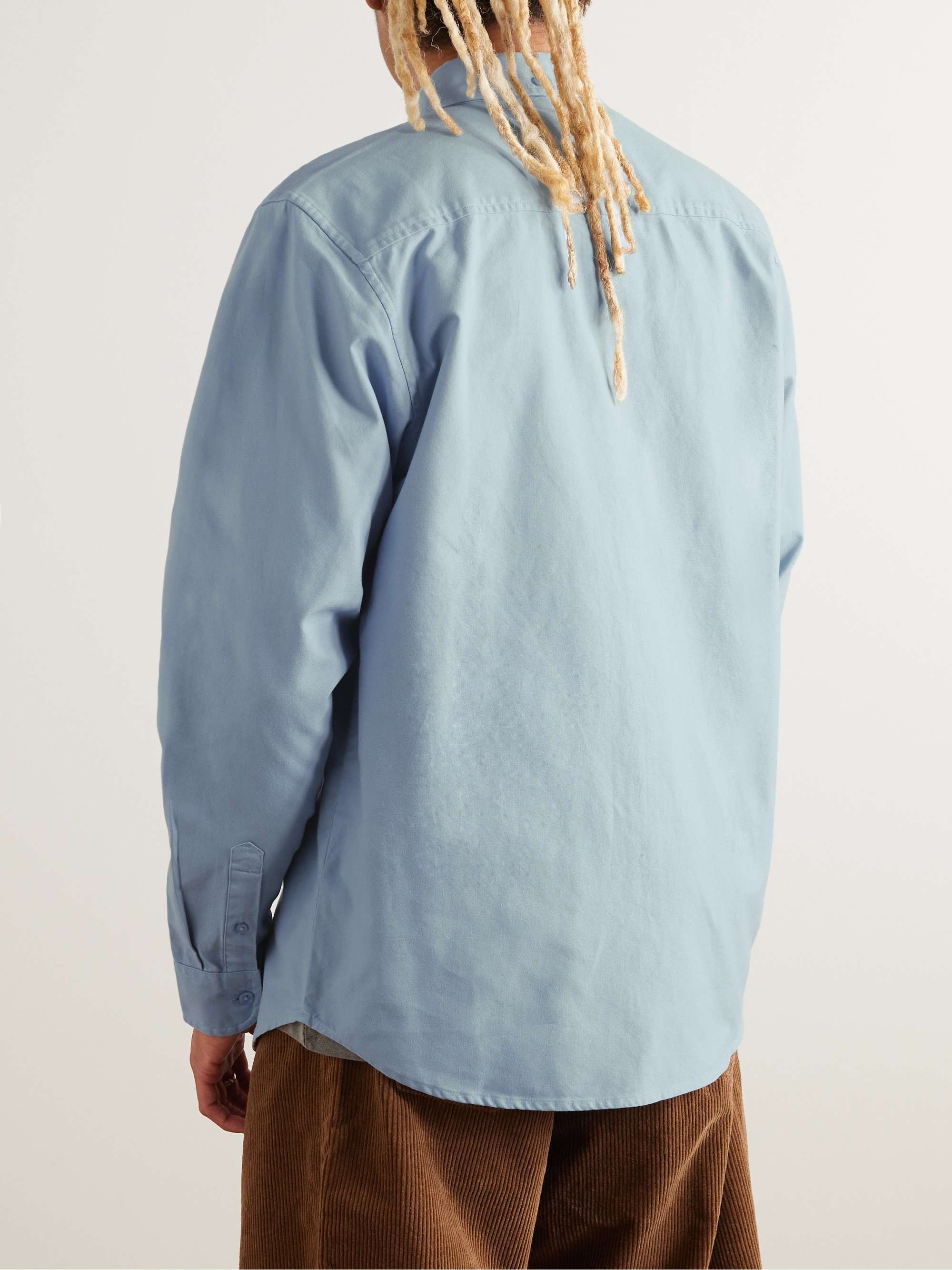 Bolton Button-Down Collar Logo-Embroidered Cotton Oxford Shirt view