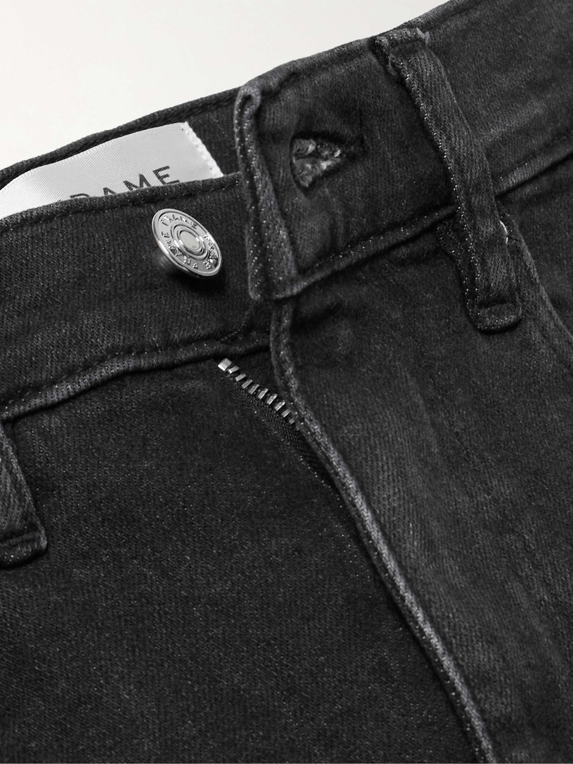 Le Sleek embellished cropped high-rise straight-leg jeans view