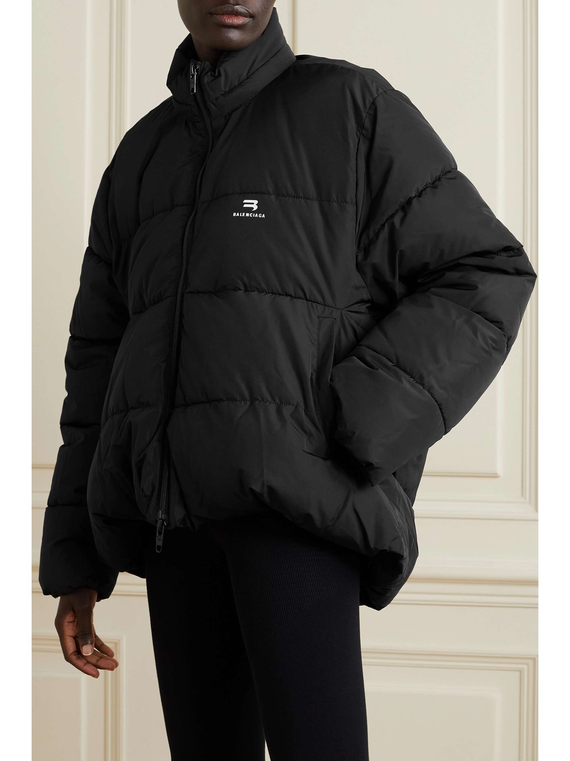 Oversized quilted shell jacket view