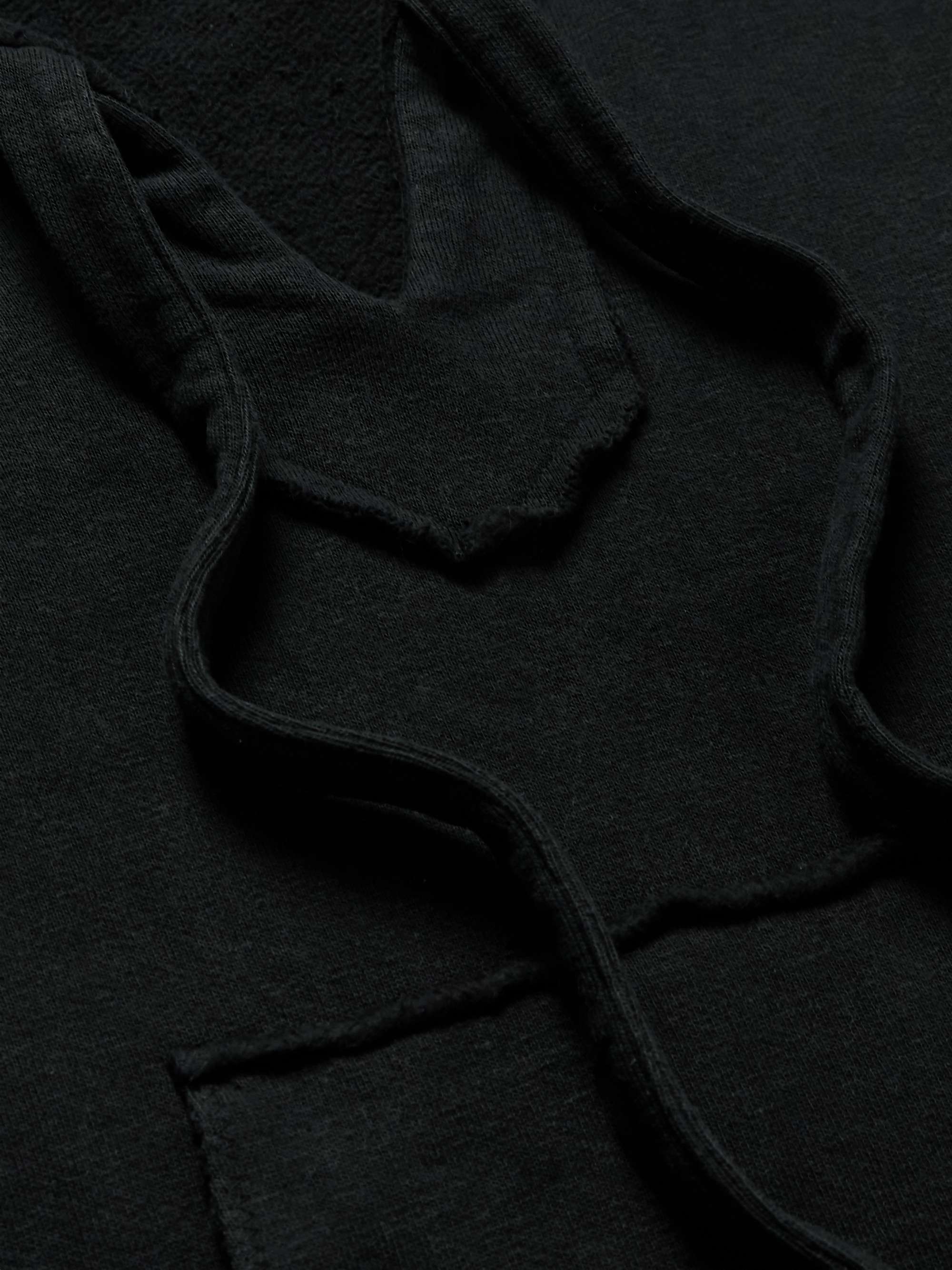 Oversized Distressed Cotton-Jersey Hoodie view