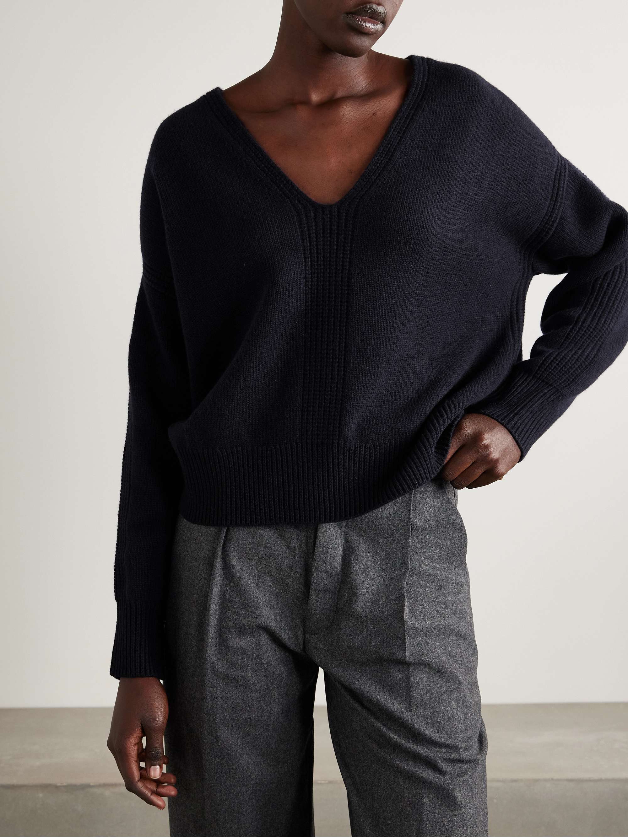 Rasato merino wool and cashmere-blend sweater view