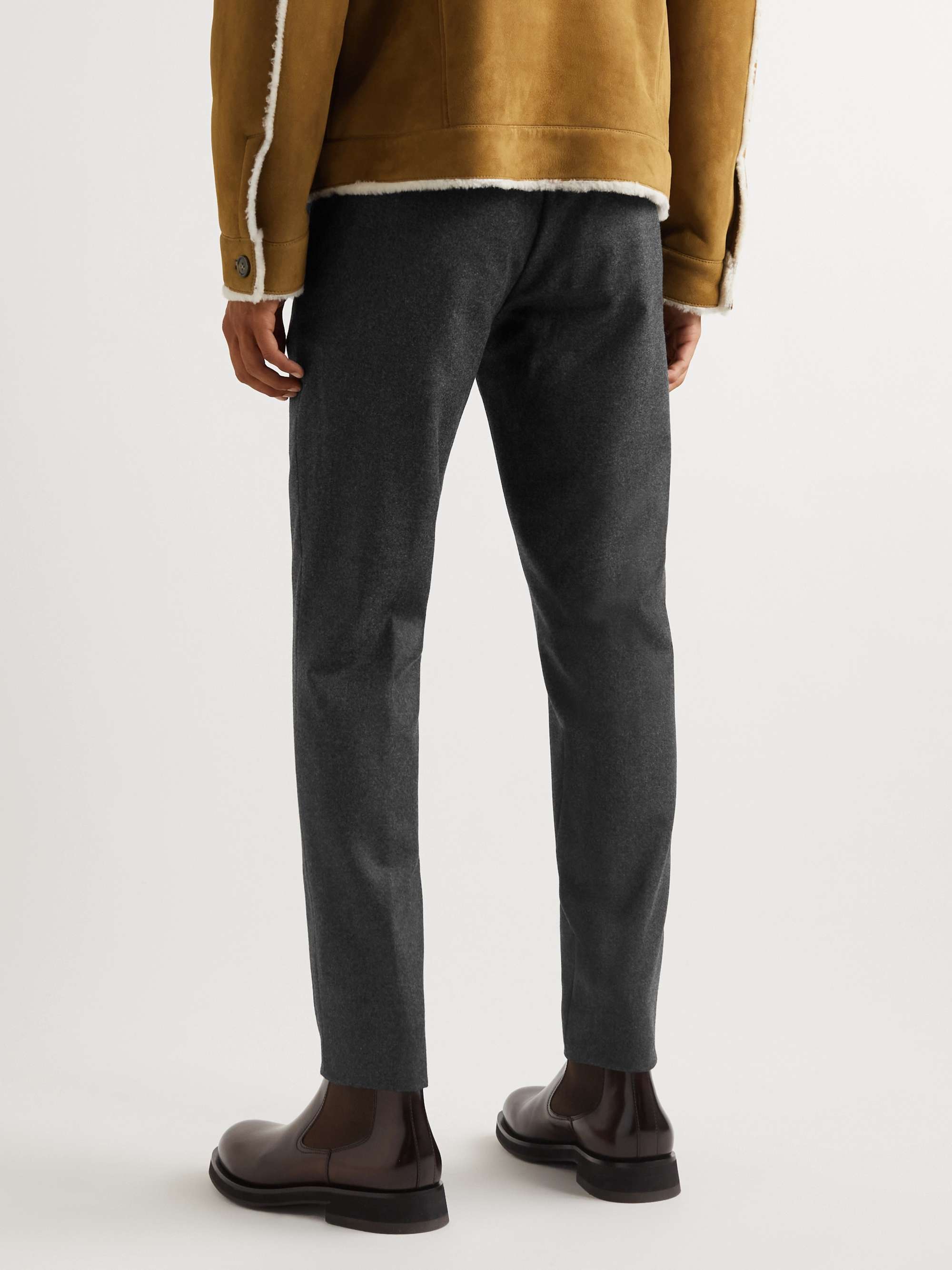 Slim-Fit Virgin Wool and Cashmere-Blend Trousers view