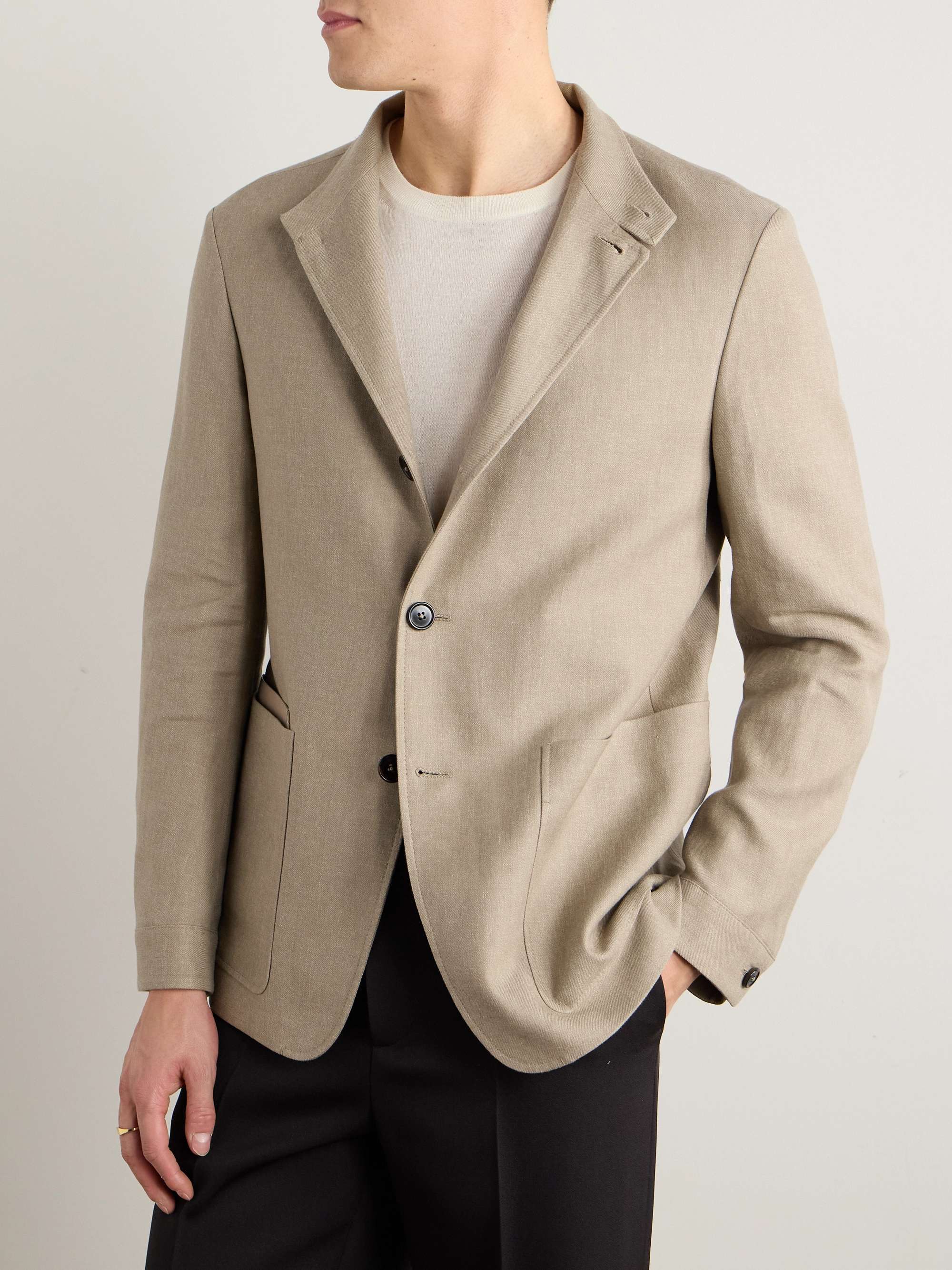 Il Conte Linen and Wool-Blend Jacket view