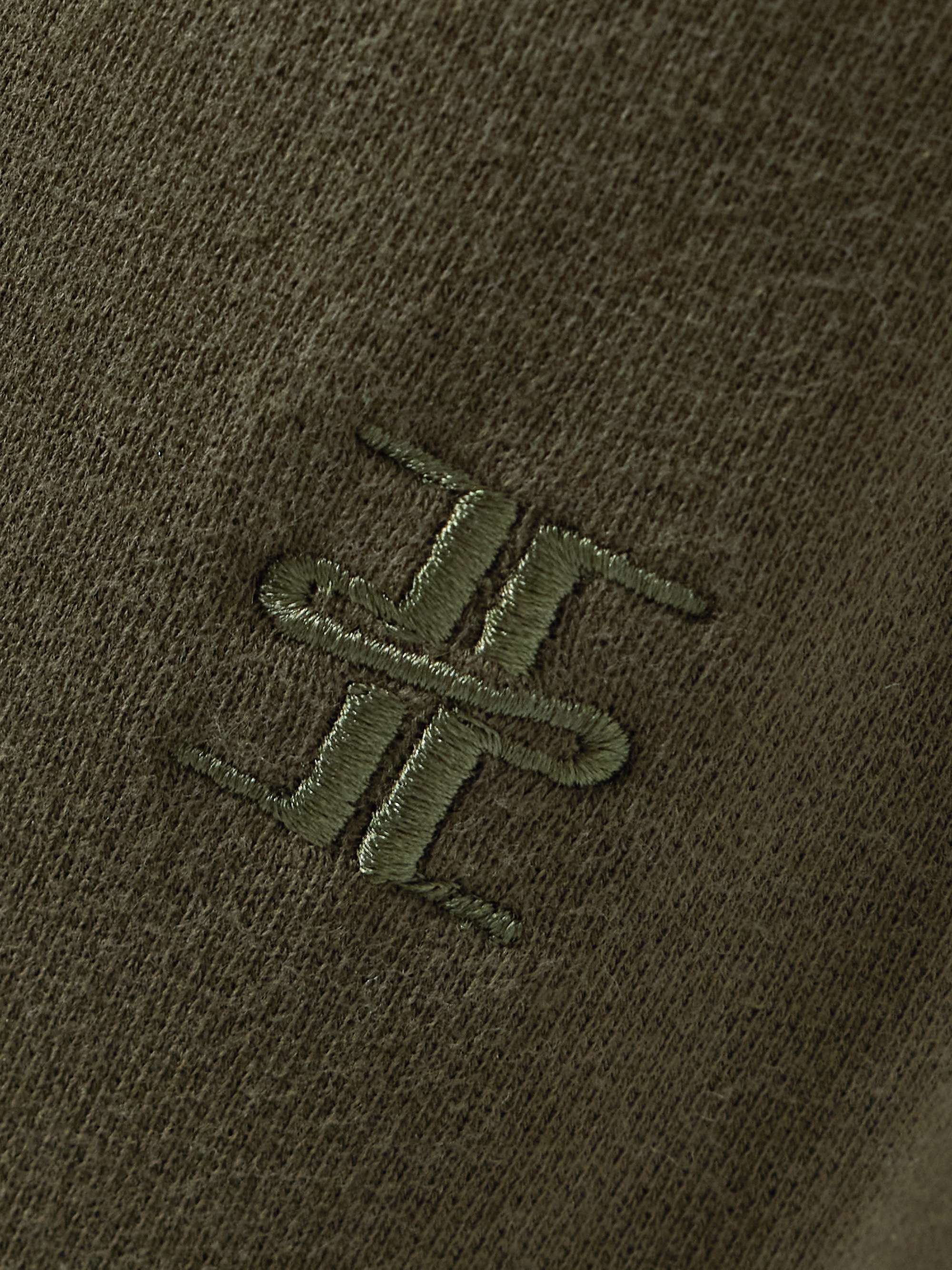 Embroidered cotton and modal-blend jersey sweatpants view