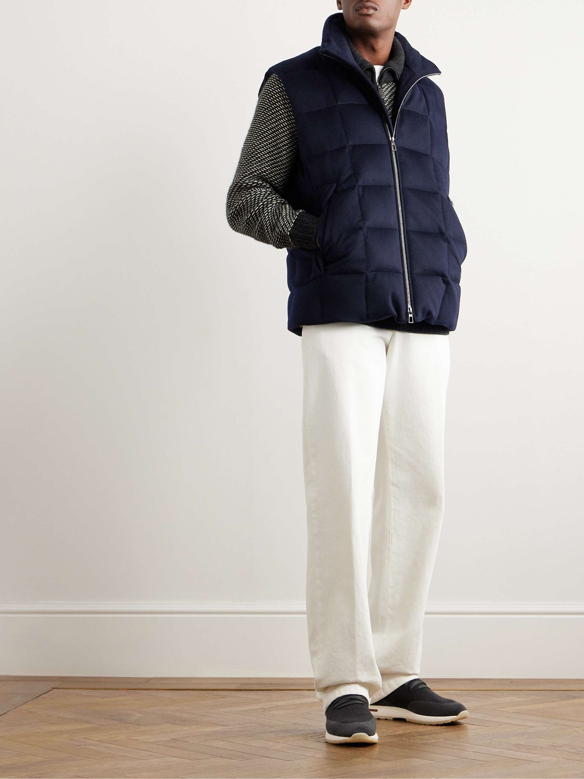 Tuul Suede-Trimmed Quilted Storm System® Cashmere Down Gilet view