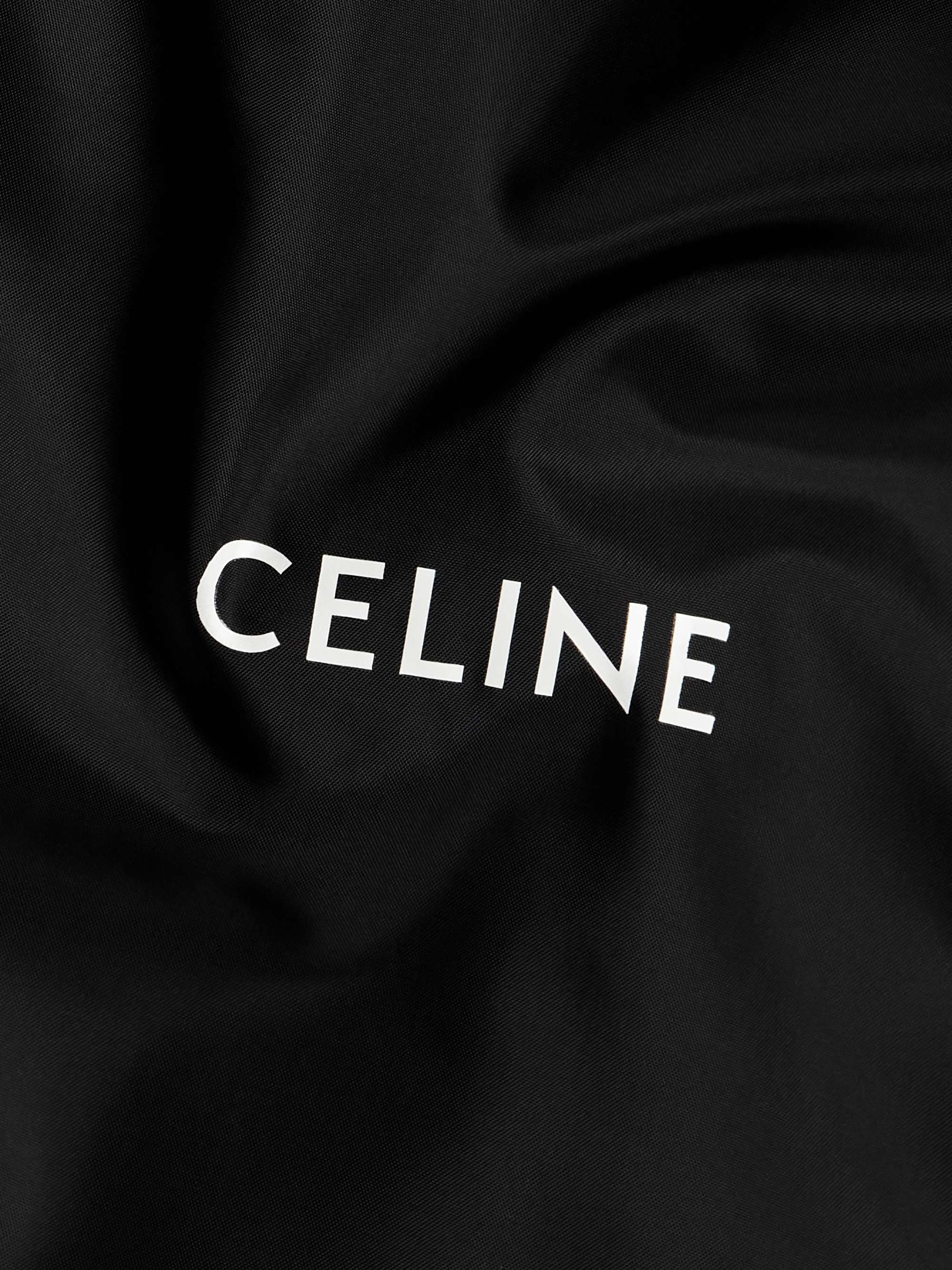Striped Webbing-Trimmed Logo-Print Nylon Jacket view