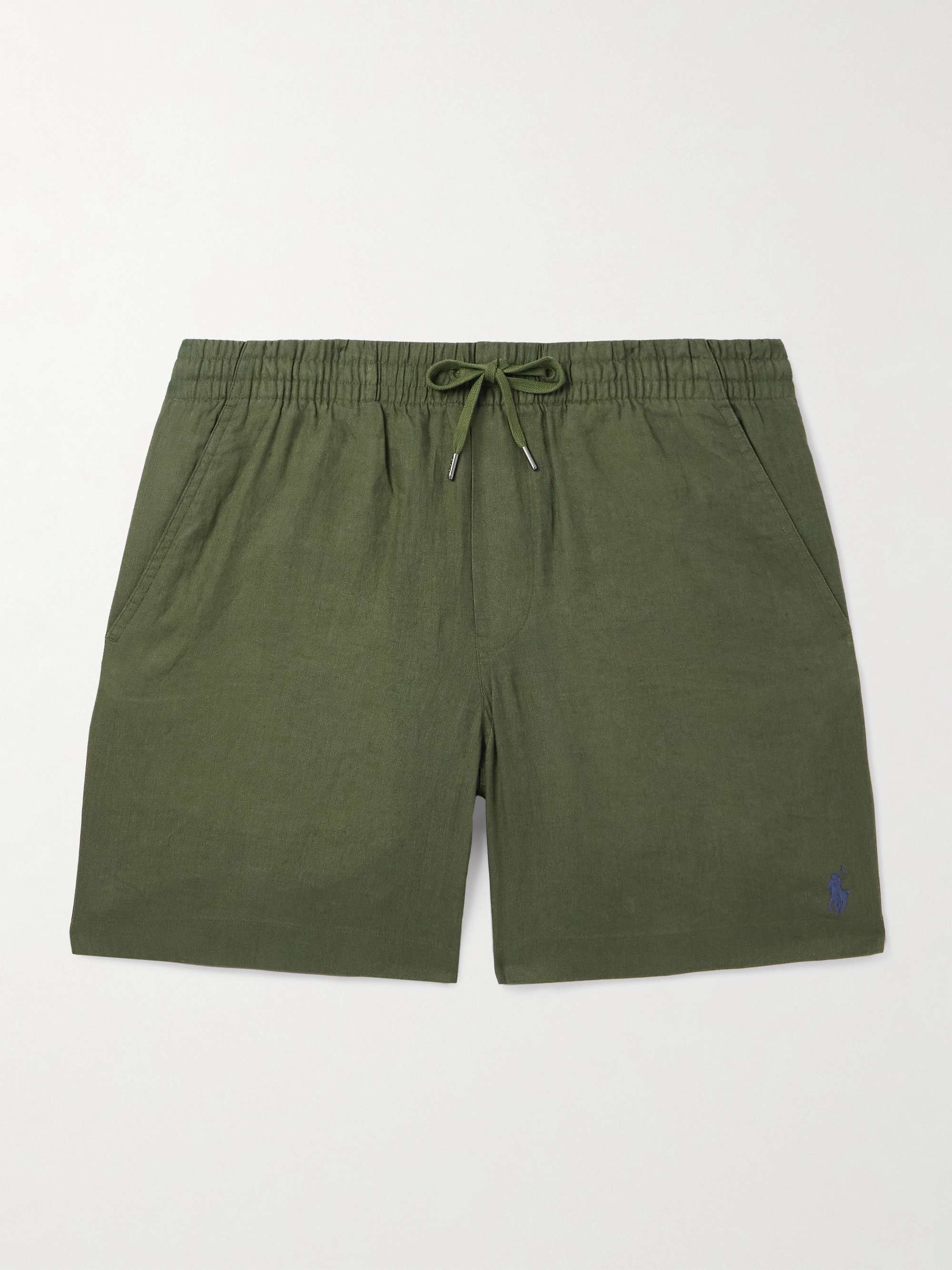 Prepster Slim-Fit Straight-Leg Linen Drawstring Shorts view