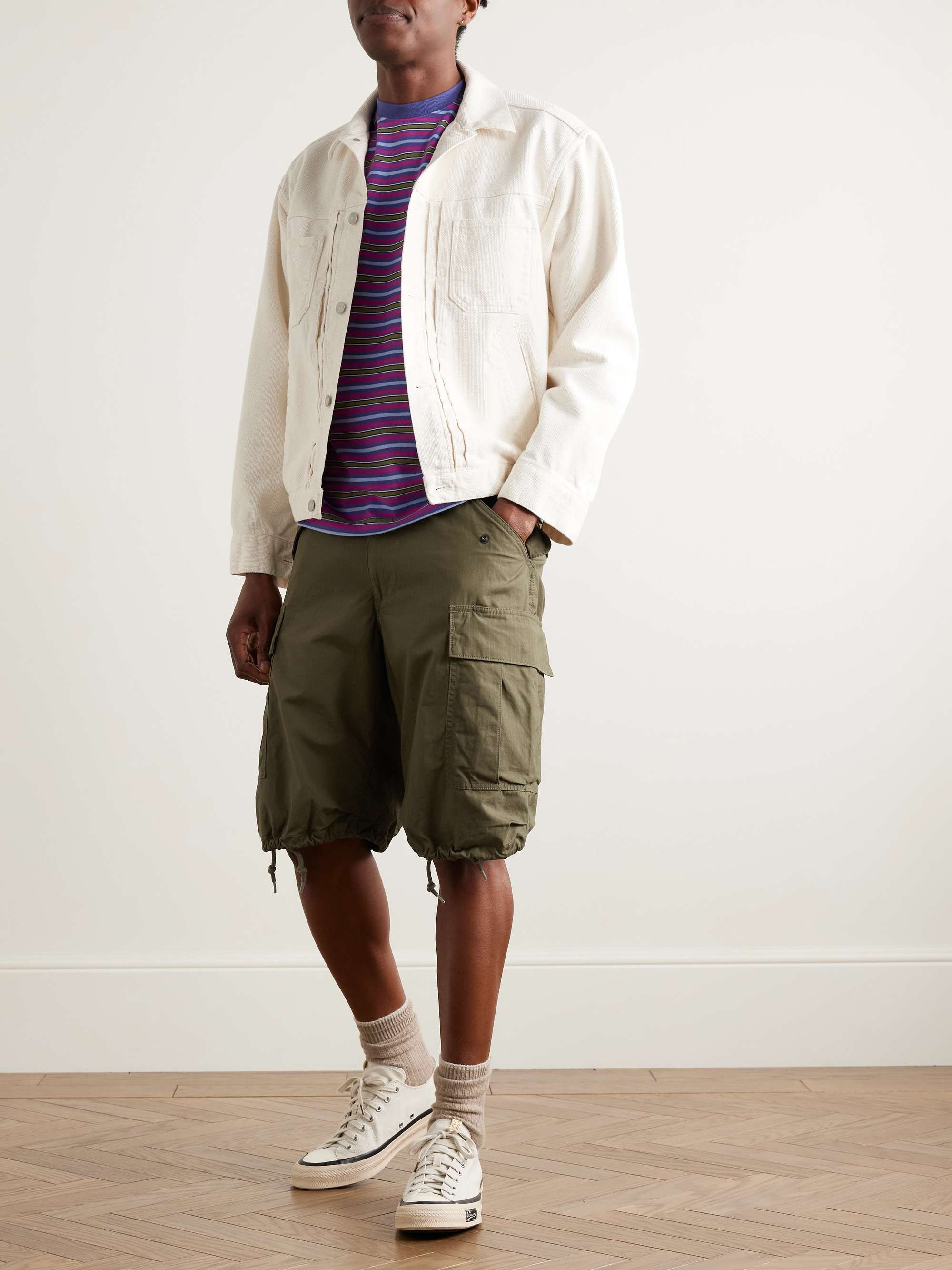 Straight-Leg Cotton-Ripstop Cargo Shorts view