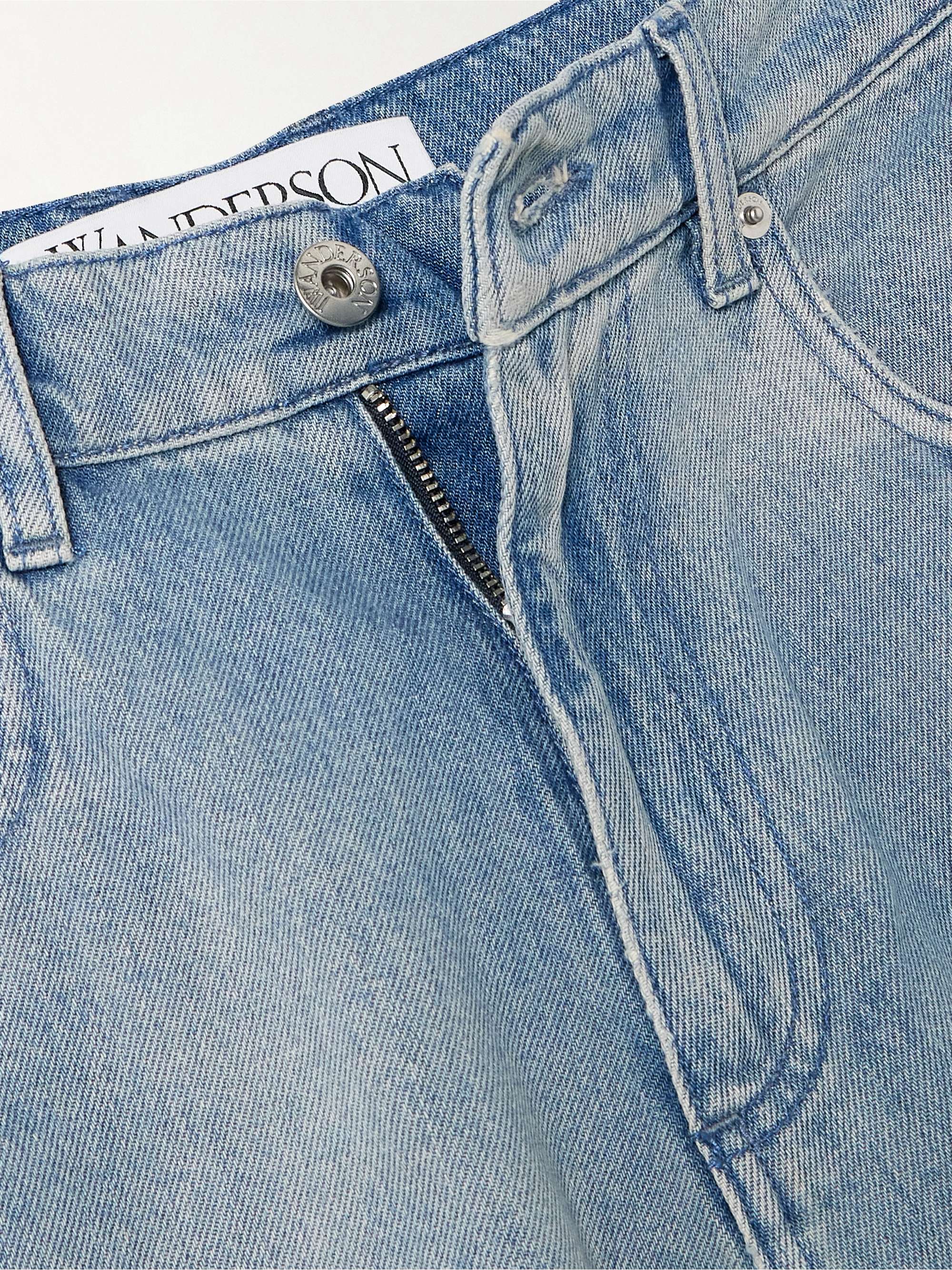 Buckled high-rise wide-leg jeans view