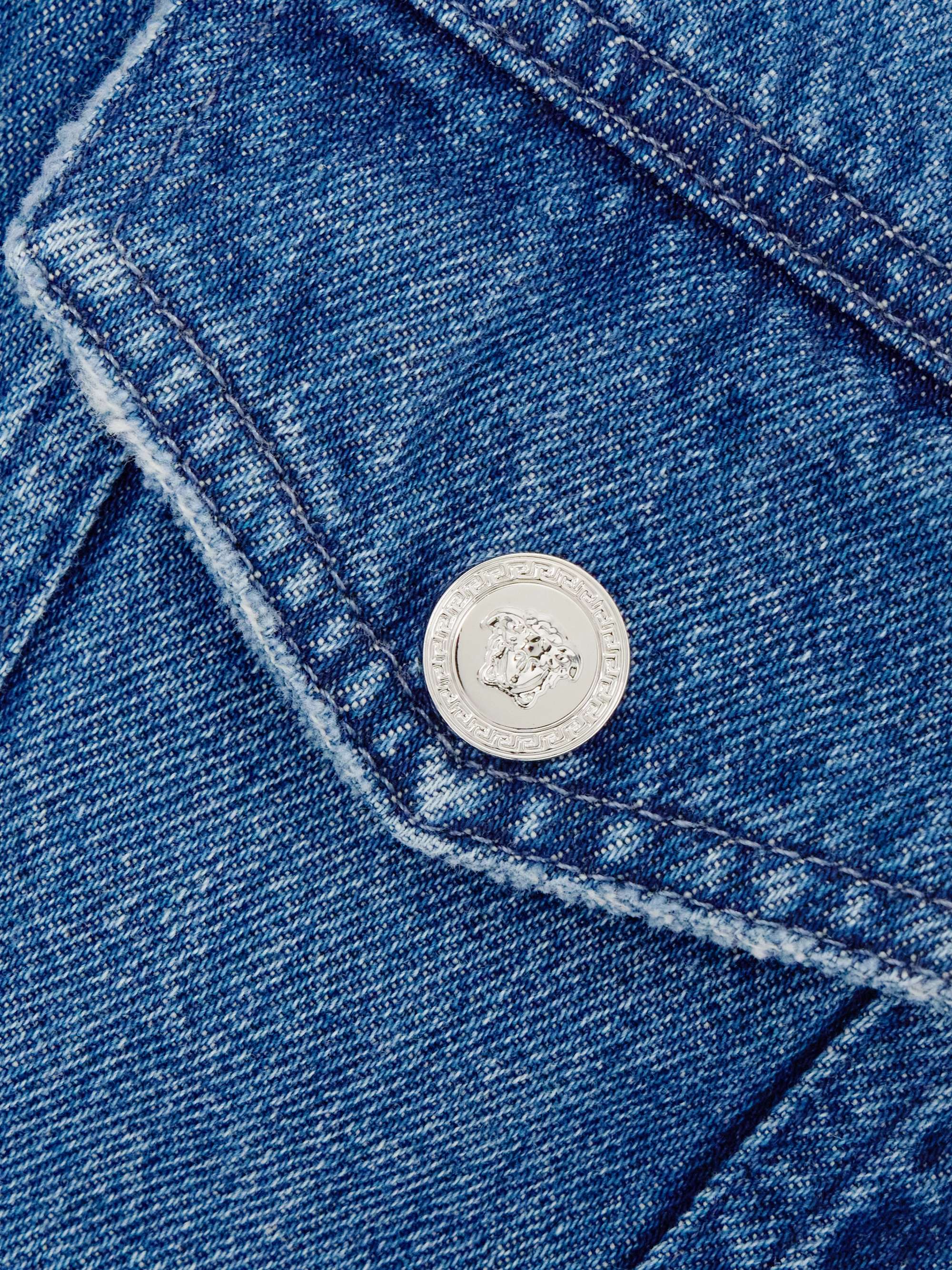 Frayed denim shirt view