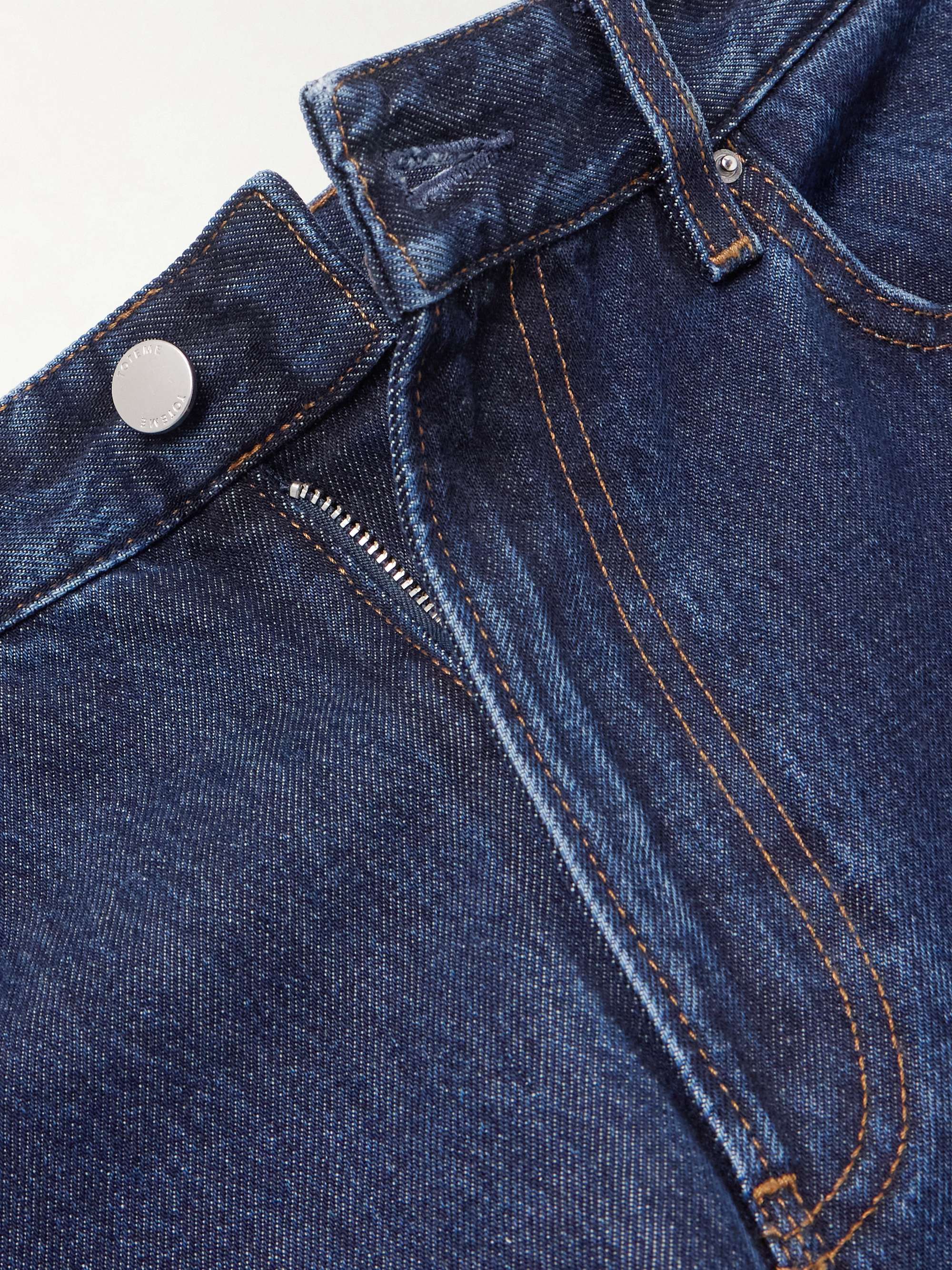 High-rise slim-fit organic jeans view
