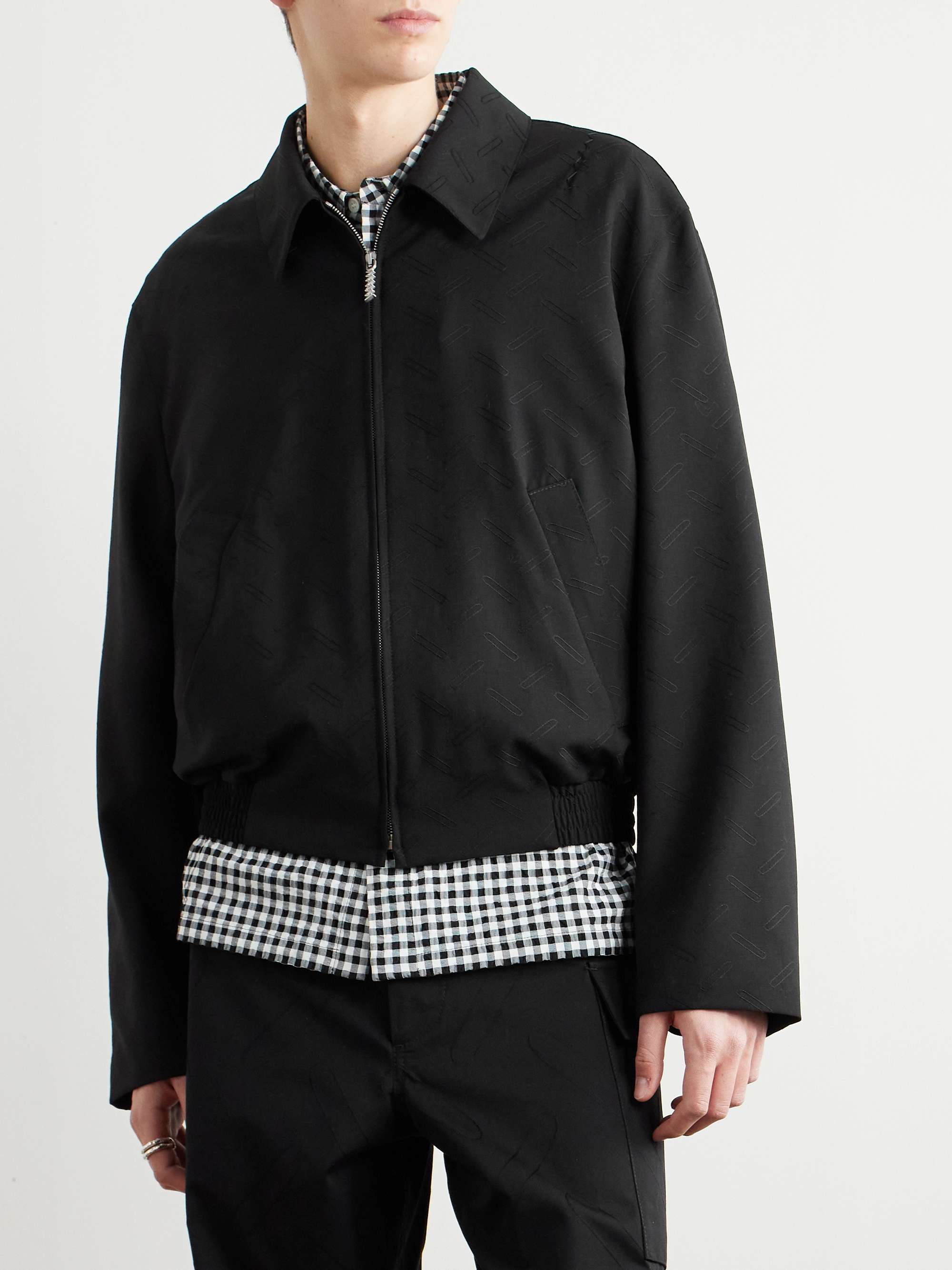 Confetti Embroidered Wool Blouson Jacket view