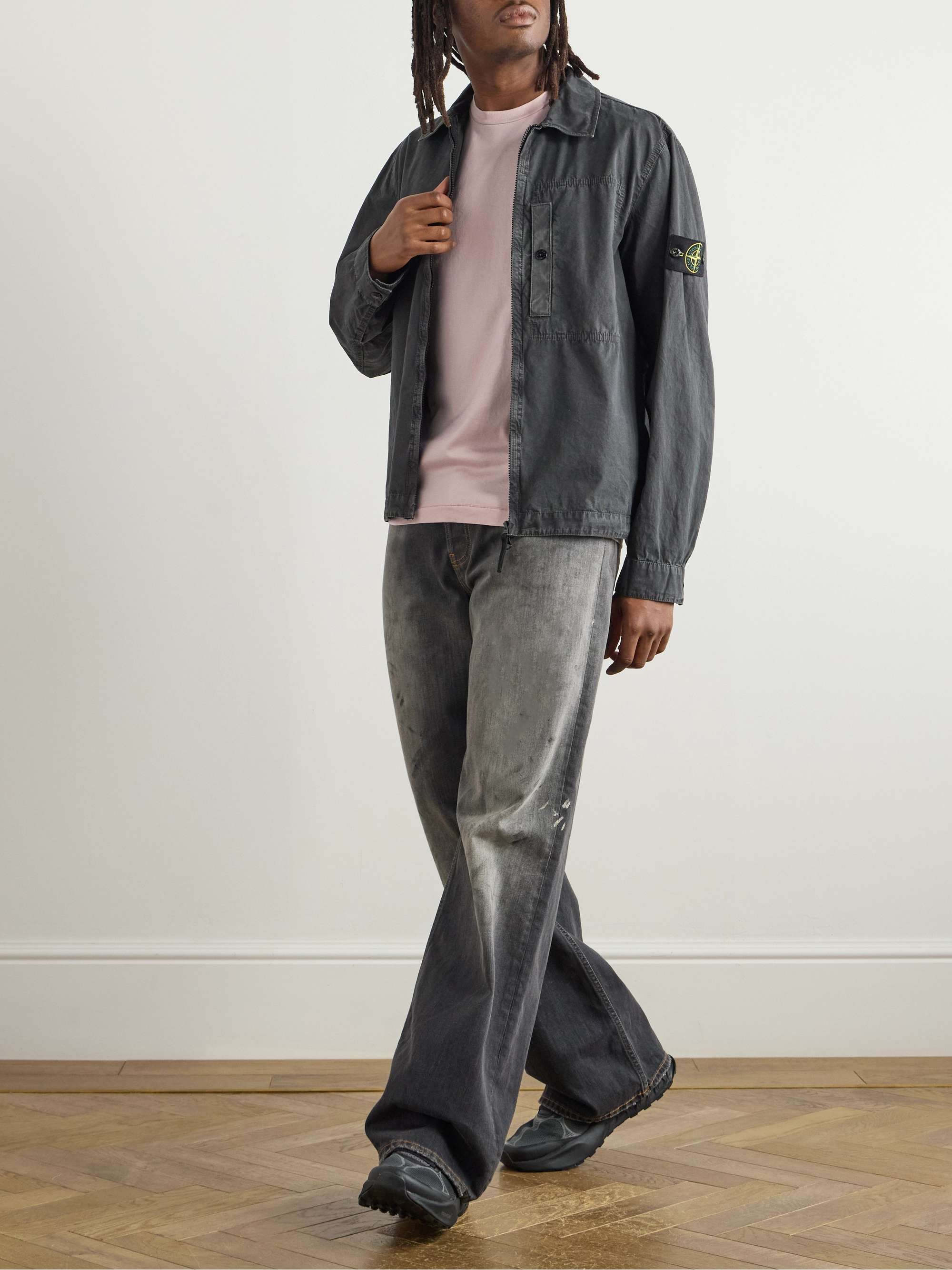 Logo-Appliquéd Cotton Overshirt view
