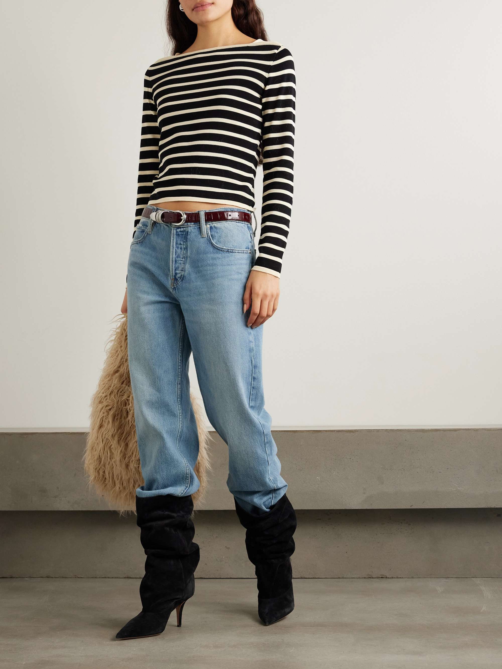 Striped cotton sweater view