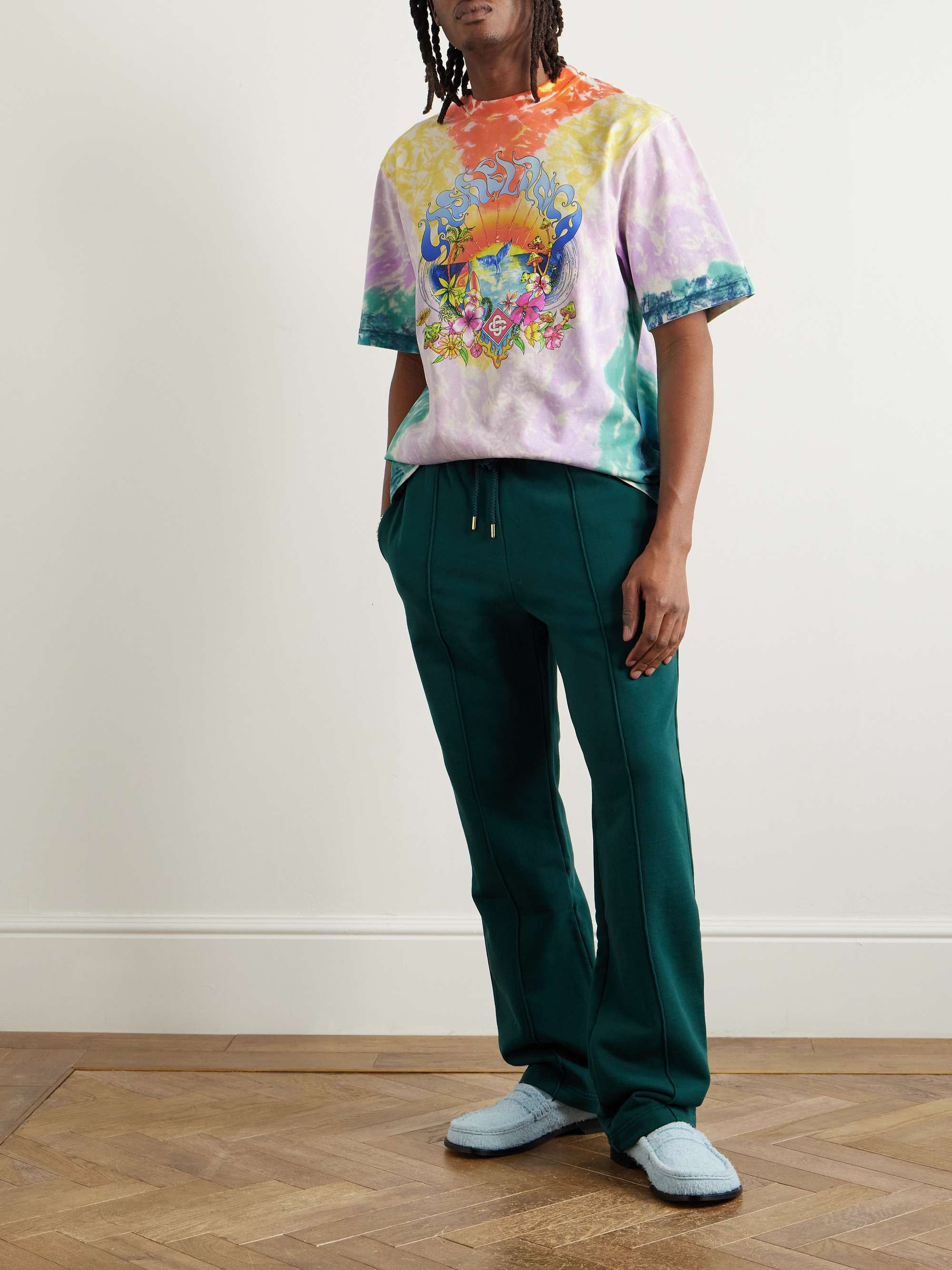 Surf Trip Tie-Dyed Logo-Print Organic Cotton-Jersey T-Shirt view