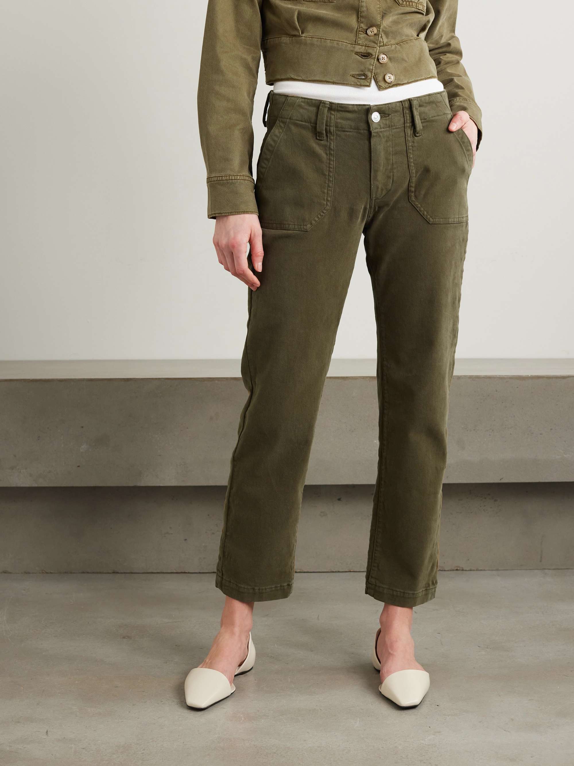 Mayslie mid-rise straight-leg jeans view